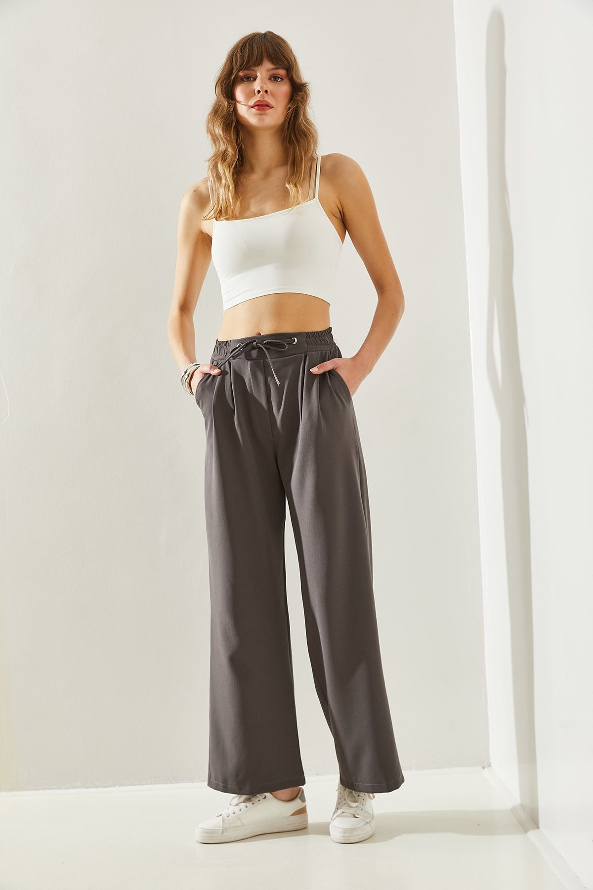 Female Bird Detailed Palazzo Trousers 60251233