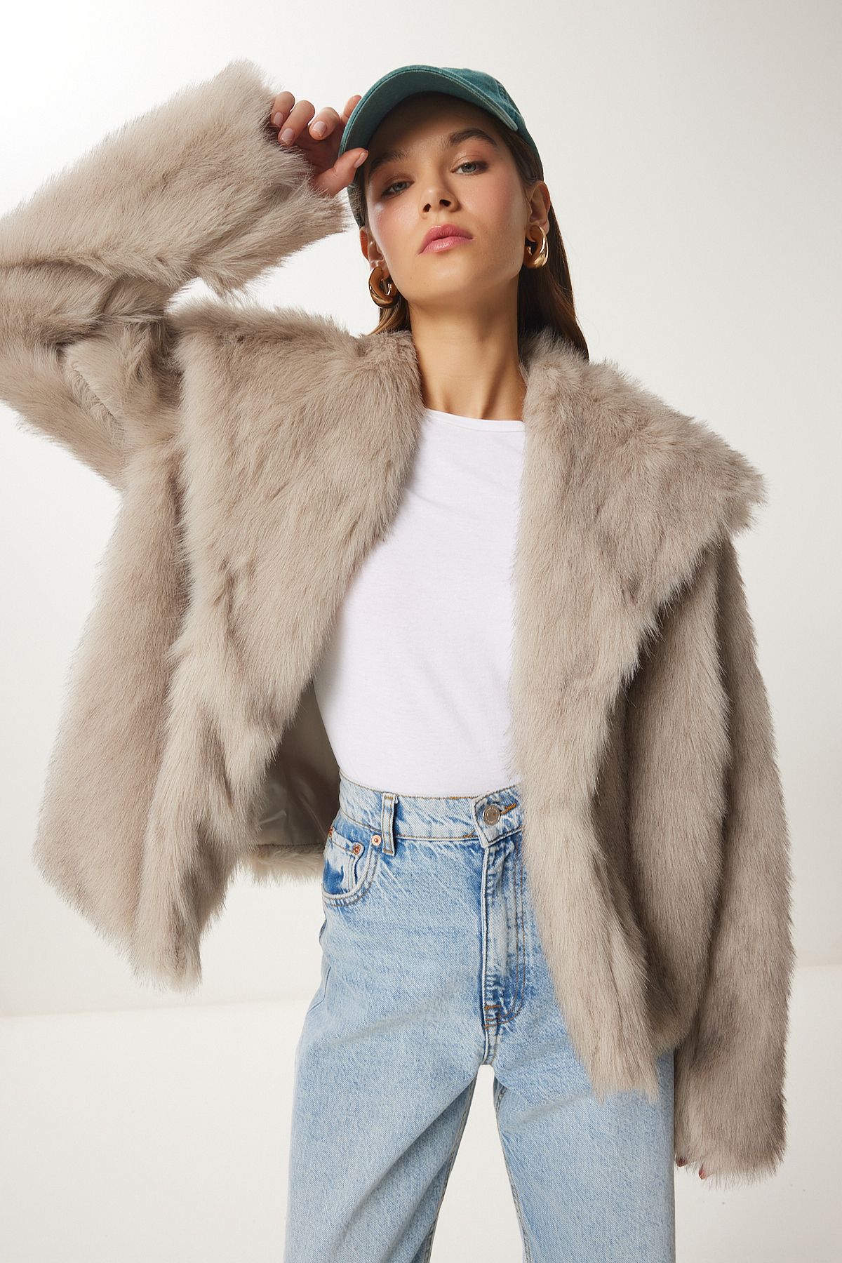 Female Mink Shawl Yaka Primer Artificial Fur Jacket UL00048