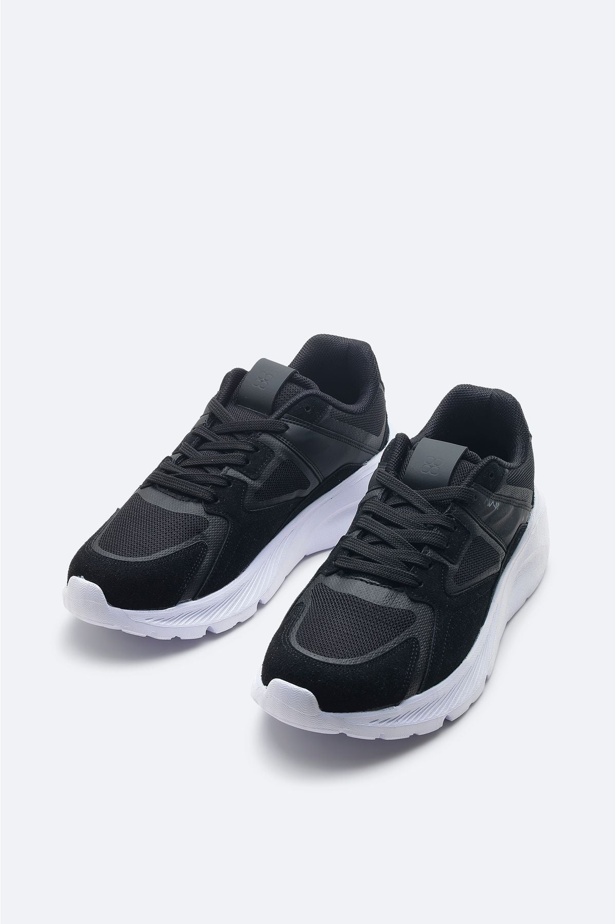 Men's black -piece flexible thick base casual shoes A31y8026