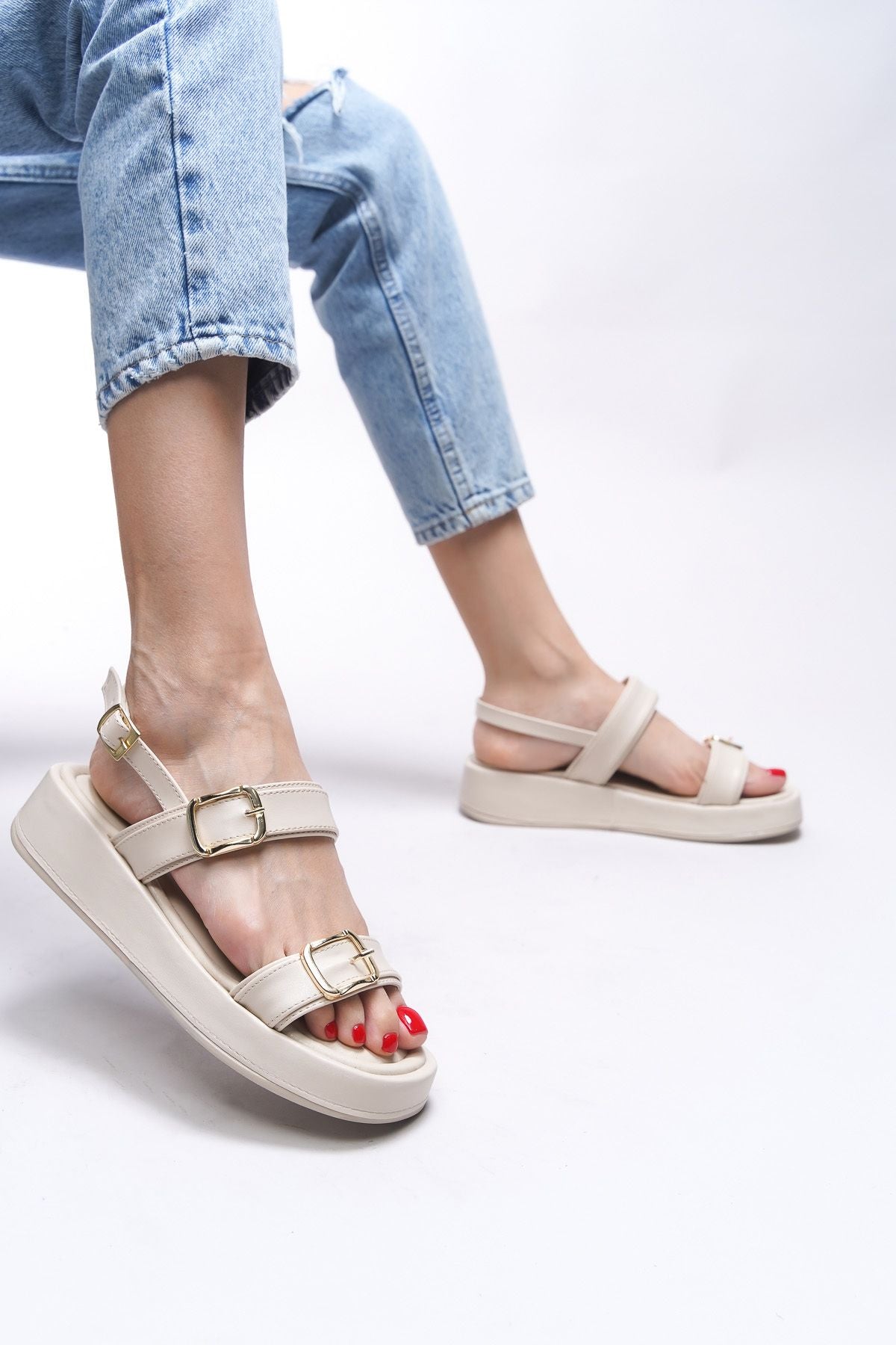 Thiasiush Woman Sandals 0012260 Beige Skin