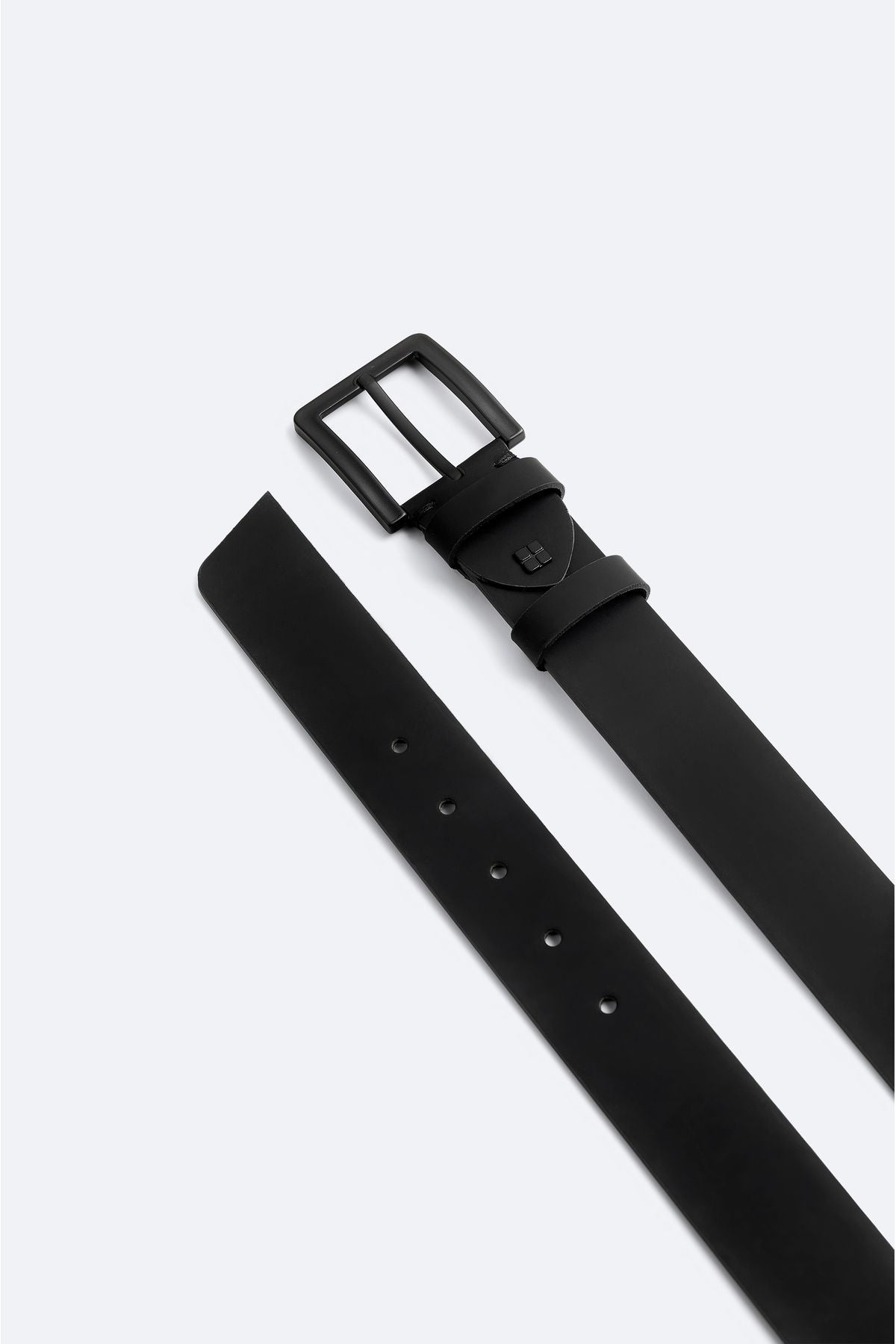 Men's black 100 %leather belt A42y9305