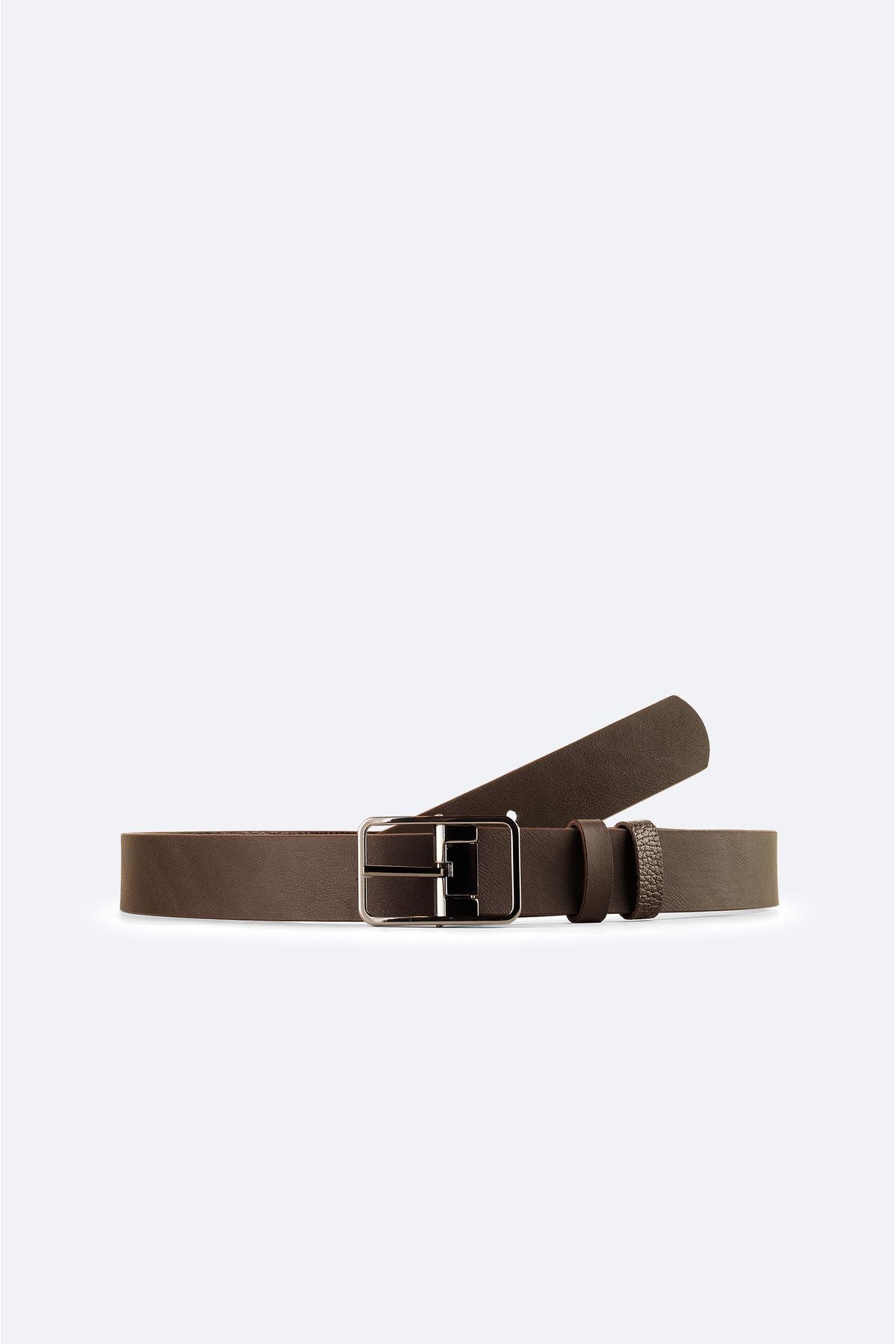 Men's Brown double -sided 100 %leather belt A42y9310