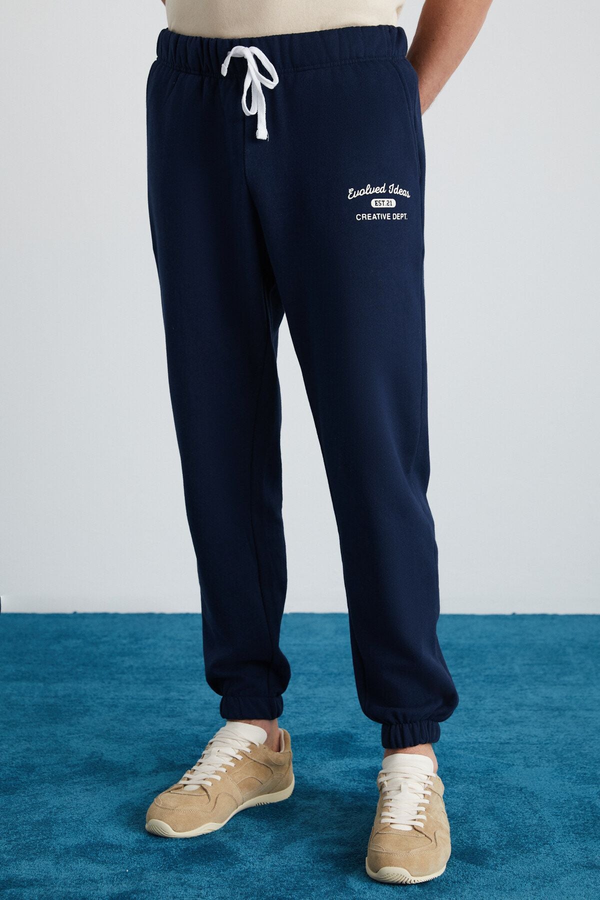 Notingham Men's 2 -SET RELAXED Organic Cotton Navy Blue Tracksuit Set