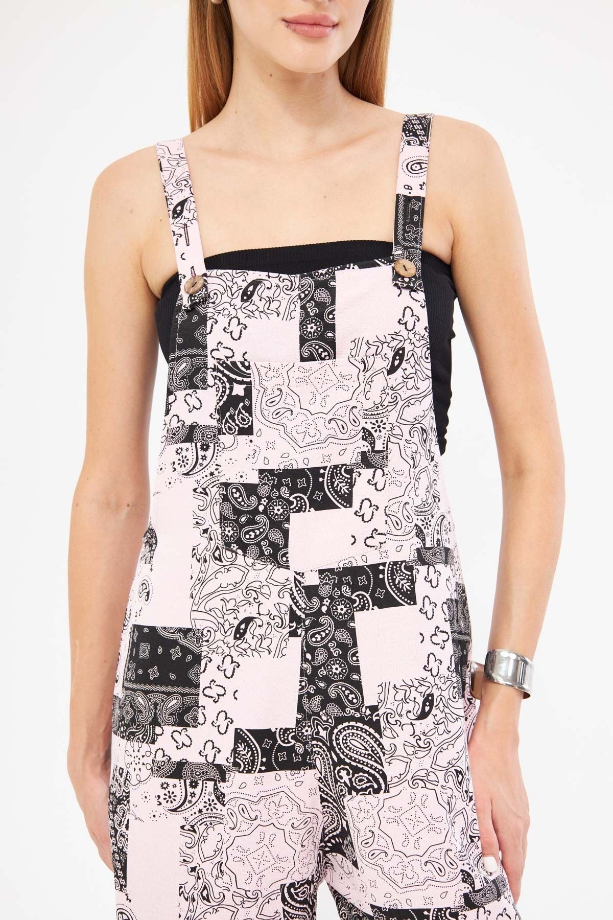 Female Powder Pink Patterned Gardener Tulum ARM-24Y001106