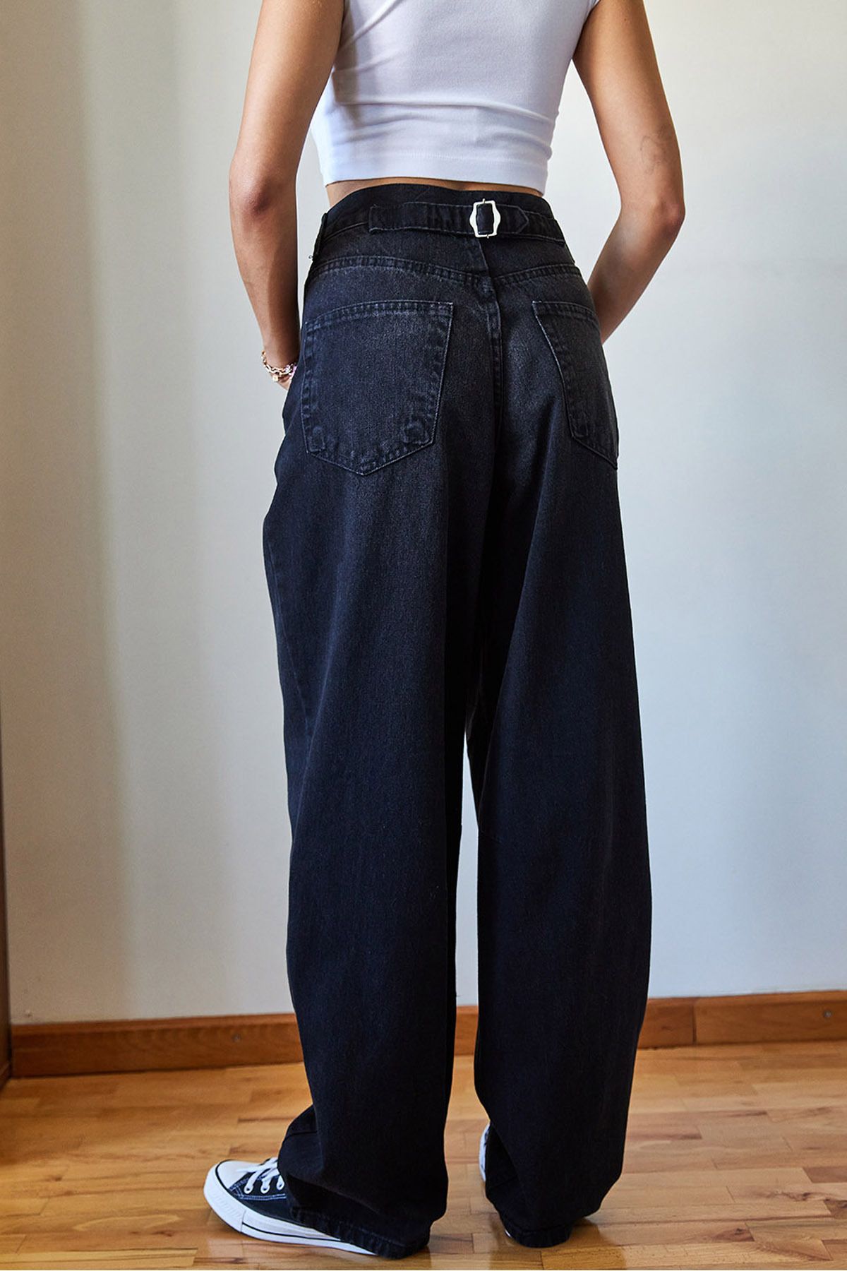 Woman plenty of trotters baggy denim pants 388 60351104