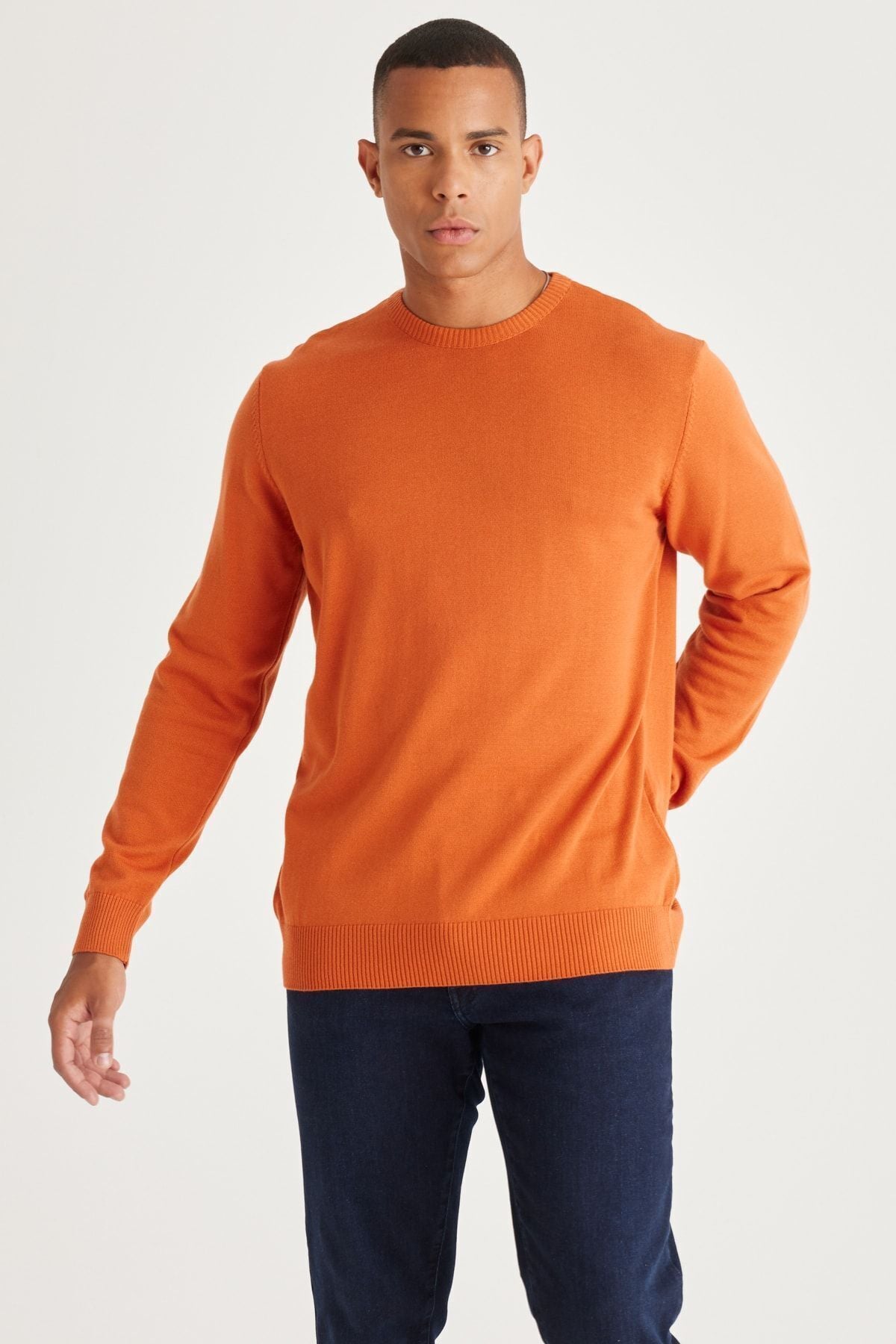 Men's Tile Standard Fit Normal Cut Bike Cotton Cotton Knitwear Sweater