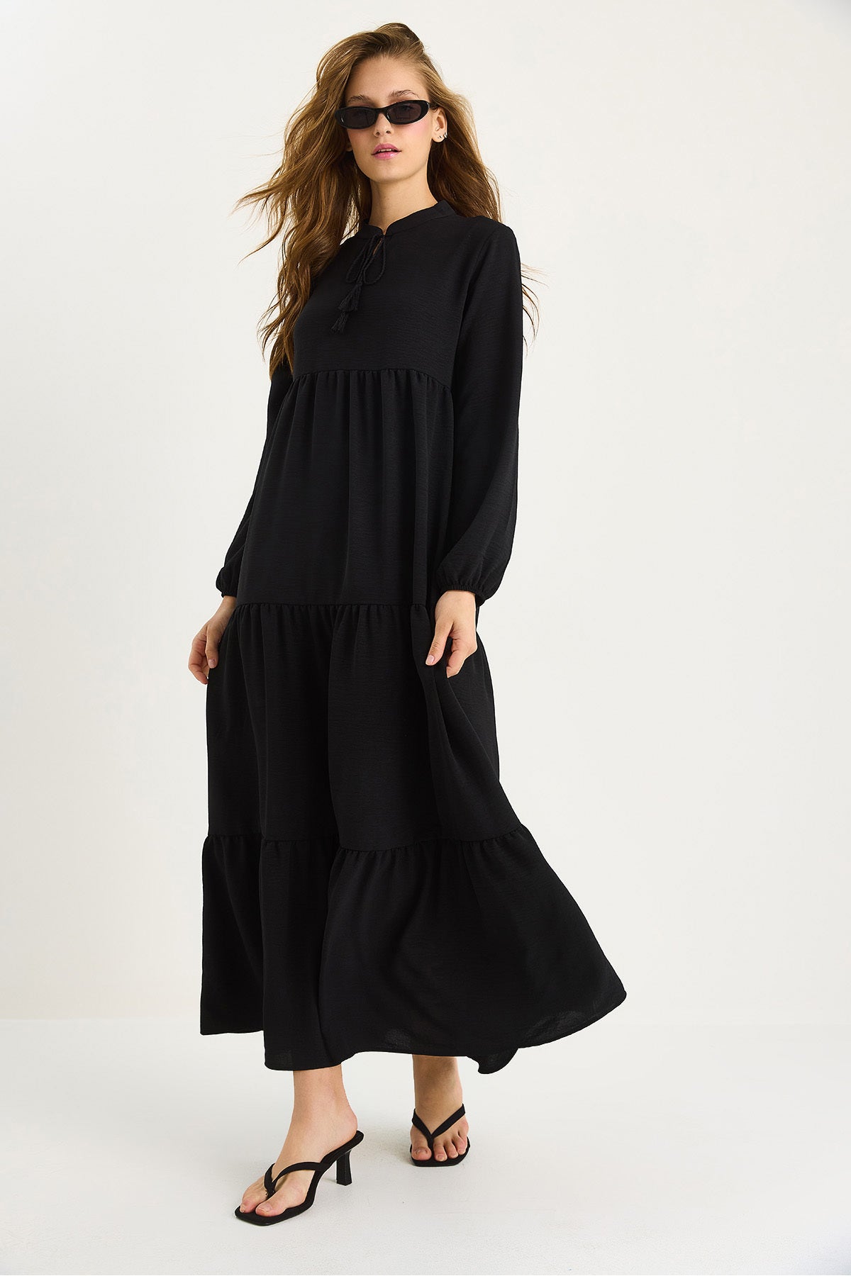 Women's V-Neck Long Ayrobin Dress 1627 60283489