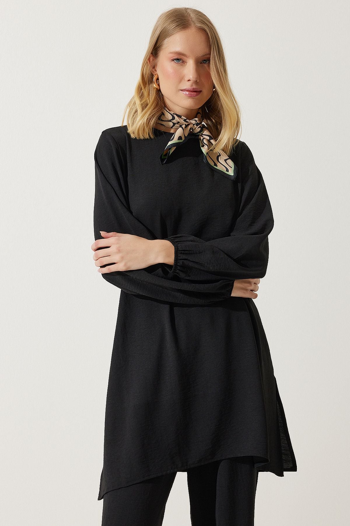 WOMEN BLACKED TUNIC PALAZZO Knitting Set to00133
