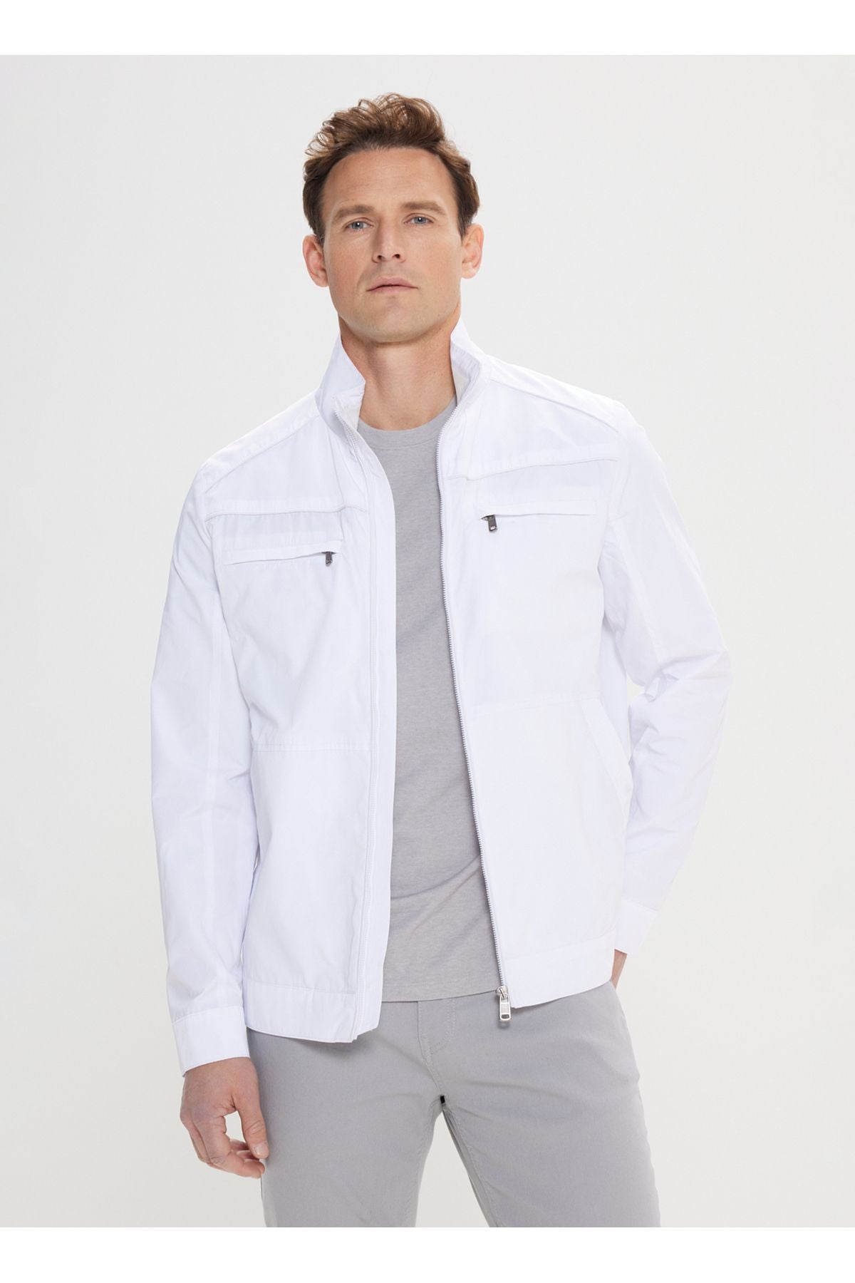 Altınyıldız Classics White Men's Coat 4a0824200007