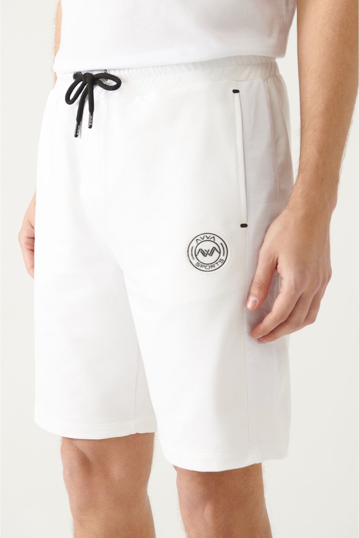Men's white side pocket printed shorts A31y3630