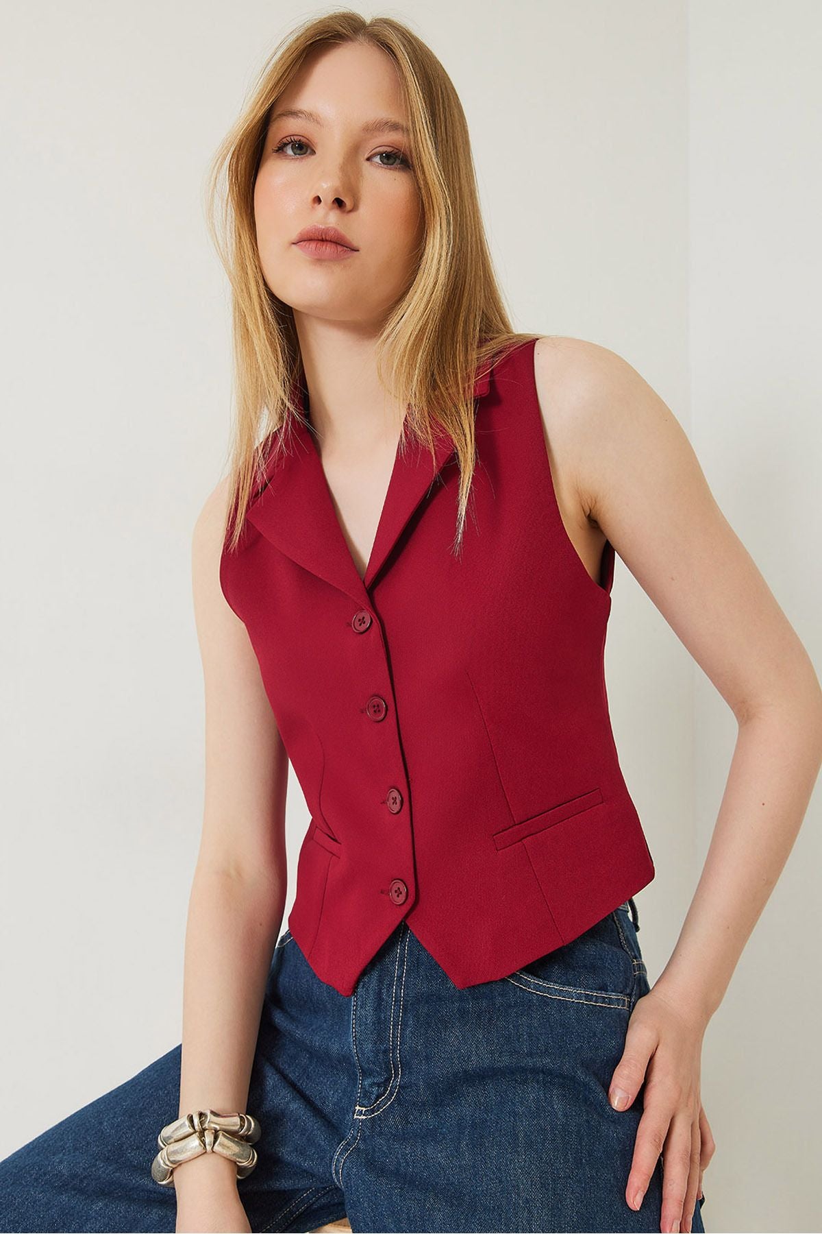 Women's Shirt Collar Vest 60229 60271013