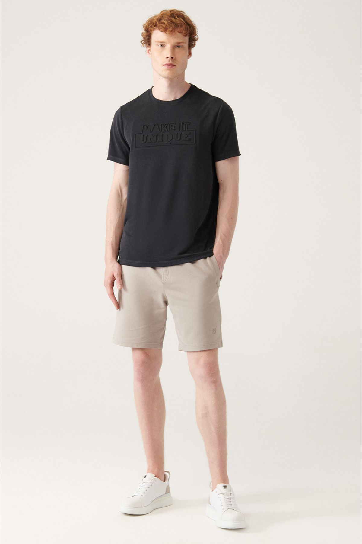 Men's Gray Side Pocket Knitted Cotton 2 IP Daily Short E003602