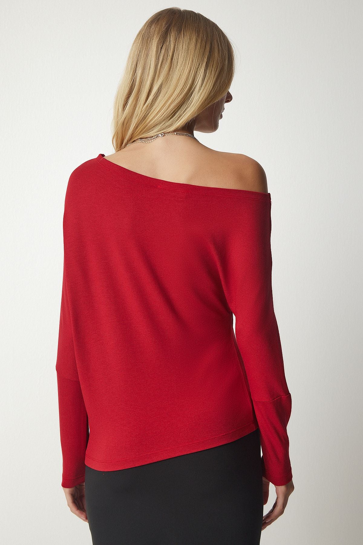 Woman Red Kayak Yaka knitwear blouse UB00151