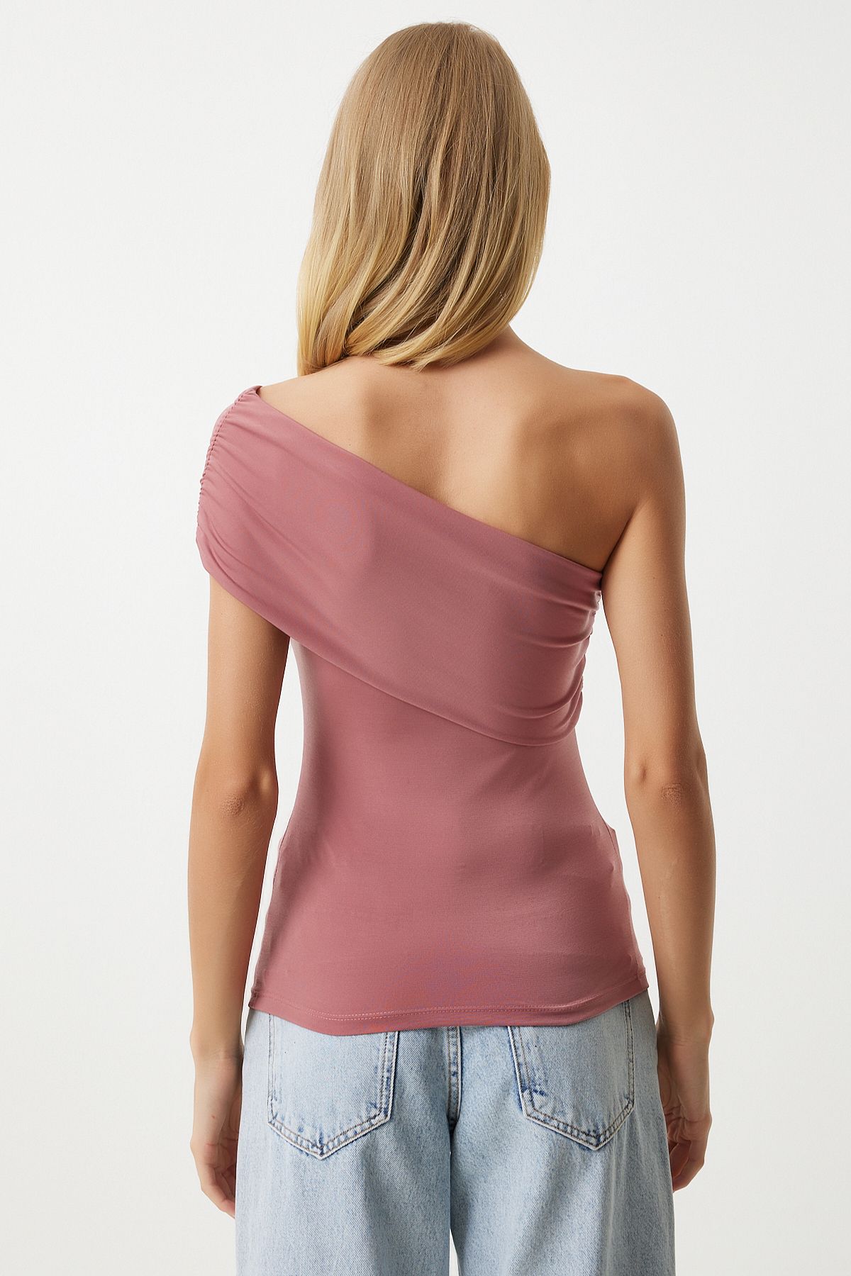 Woman Rose Dryu One Shirred Shirred Knitting Blouse DZ00112