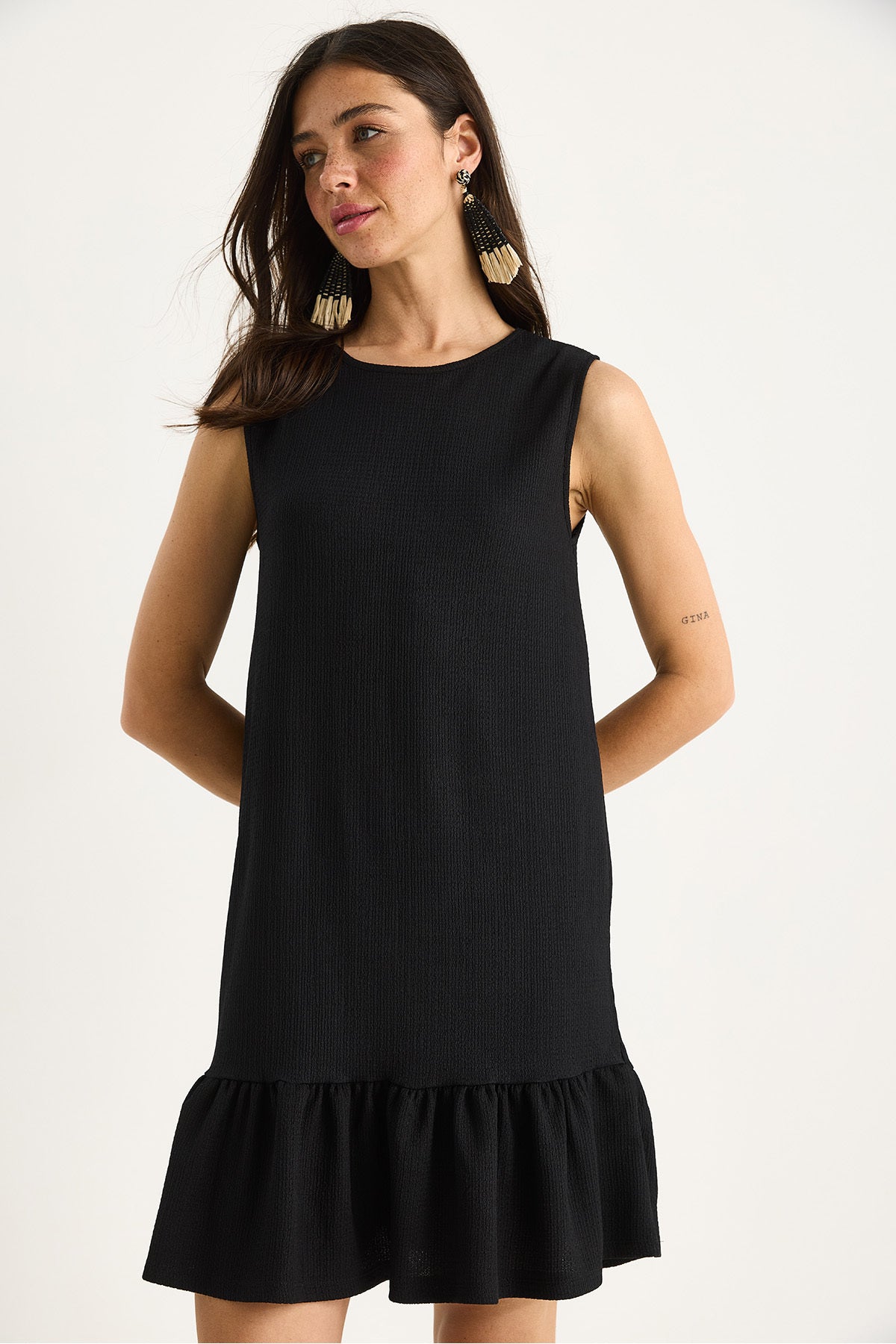 Women's Thick Strap Relaxed Cut Flounce Wrap Dress 60283373