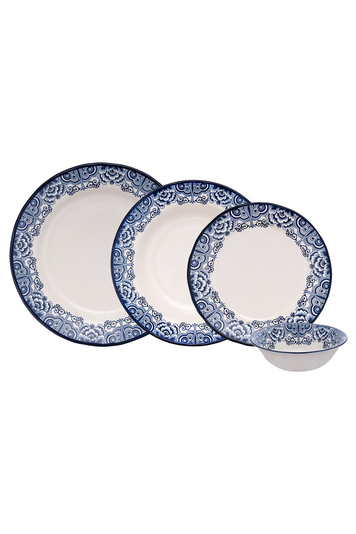 Aegean 24 Piece 6 Person Dinner Set Blue