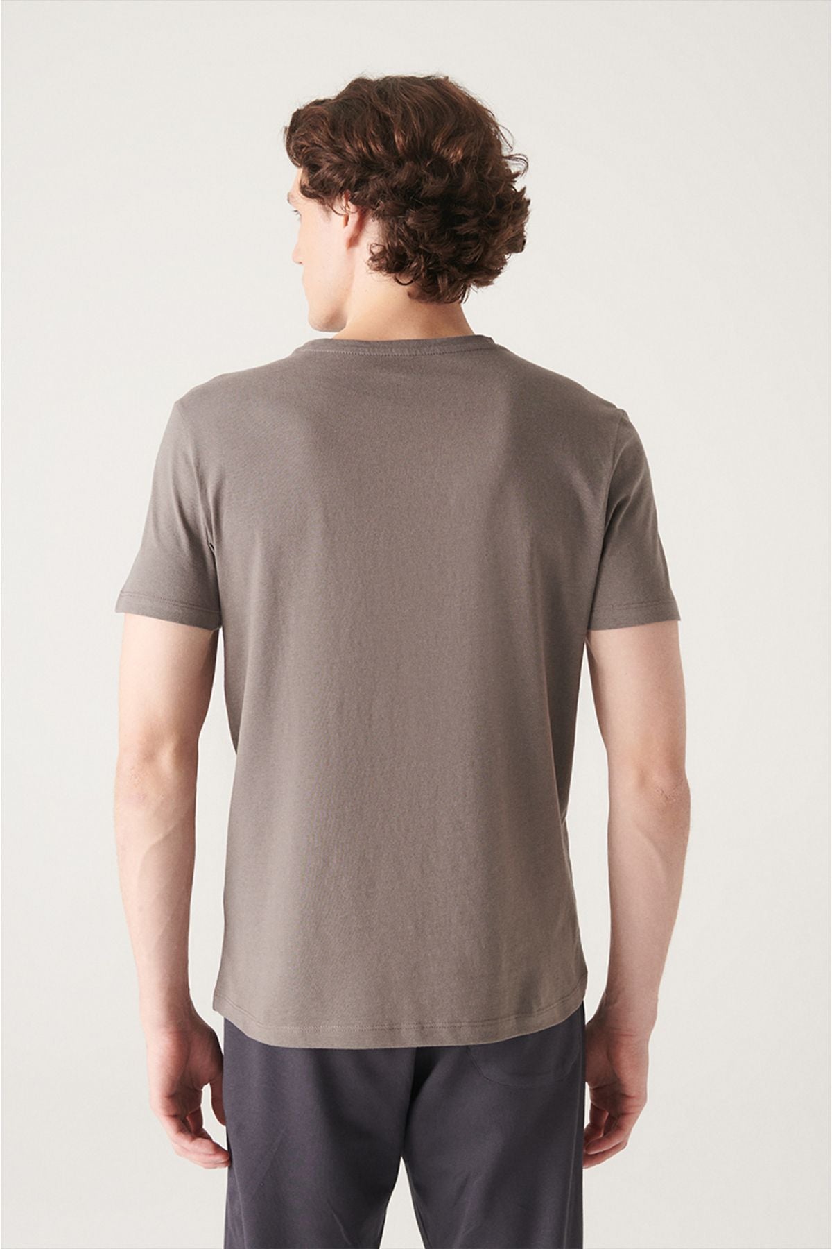 Men's anthracite 100 %cotton breathing bicycle collar T-shirt E001000