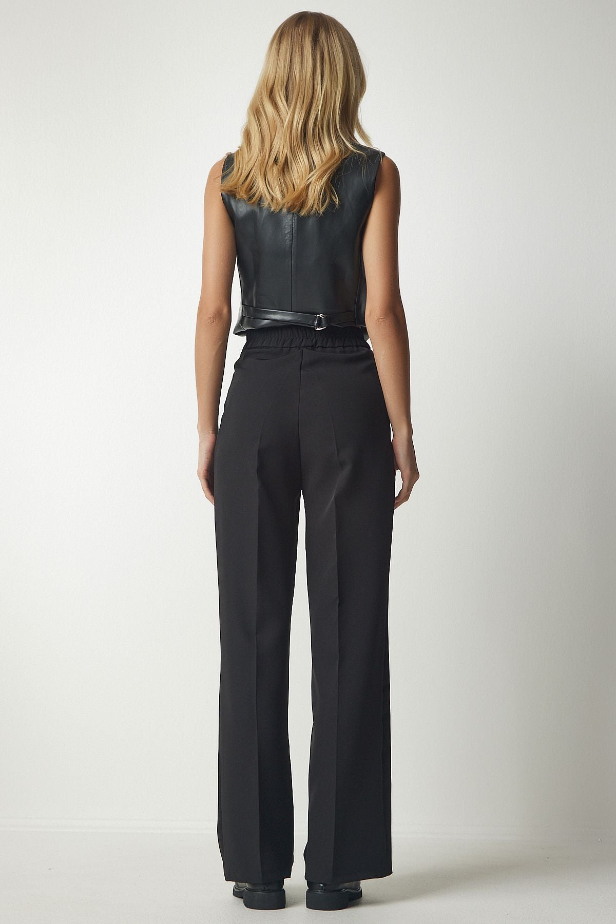 Palazzo pants with women black pockets DW00001