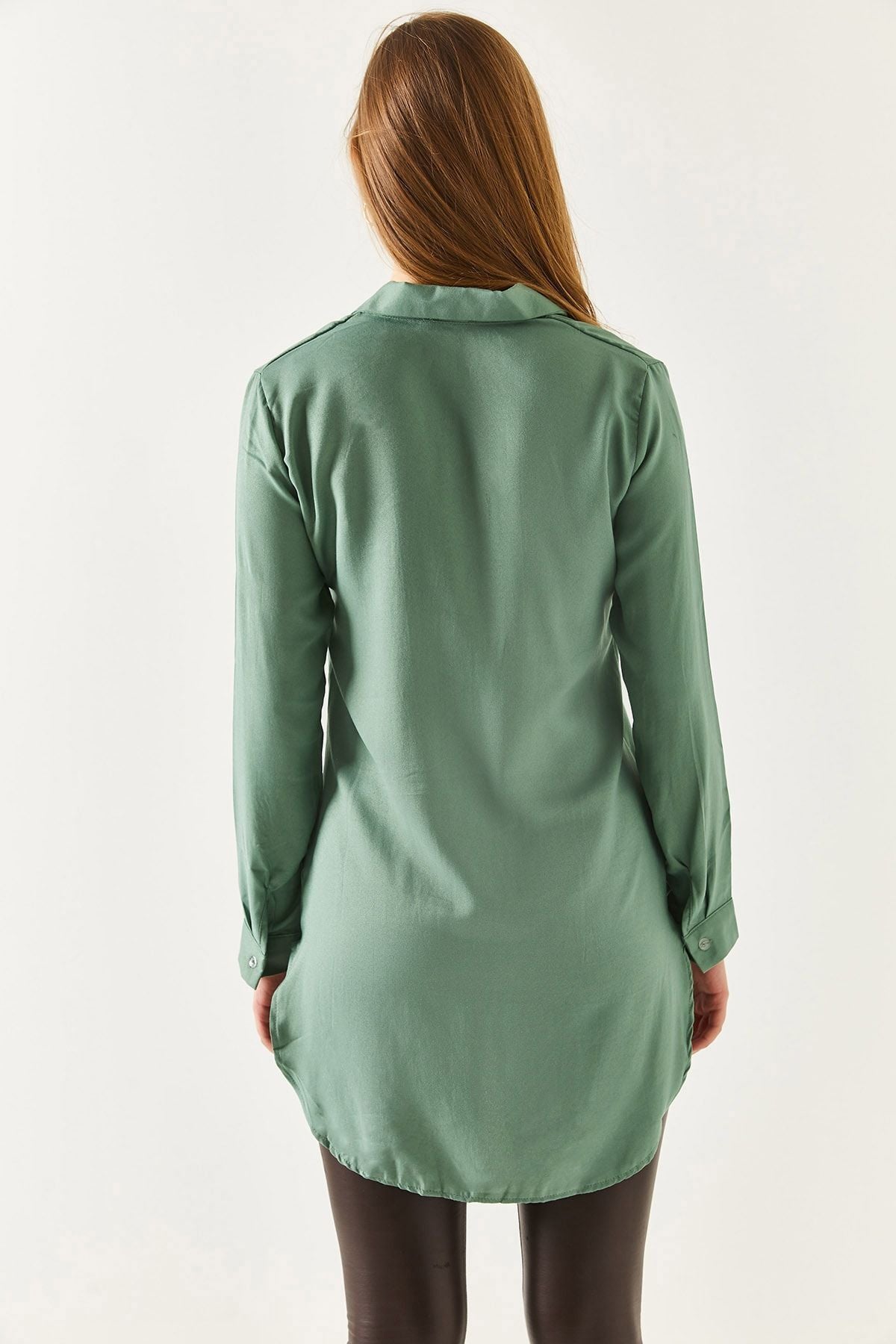 Women's Cagla Green Tunic Shirt ARM-19Y001003