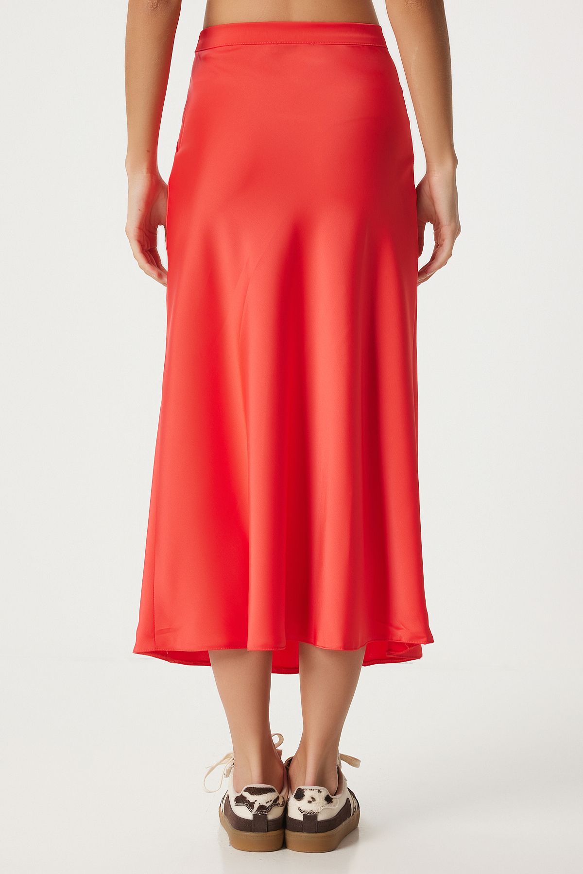 Female pomegranate flower Satin surface skirt FN03361