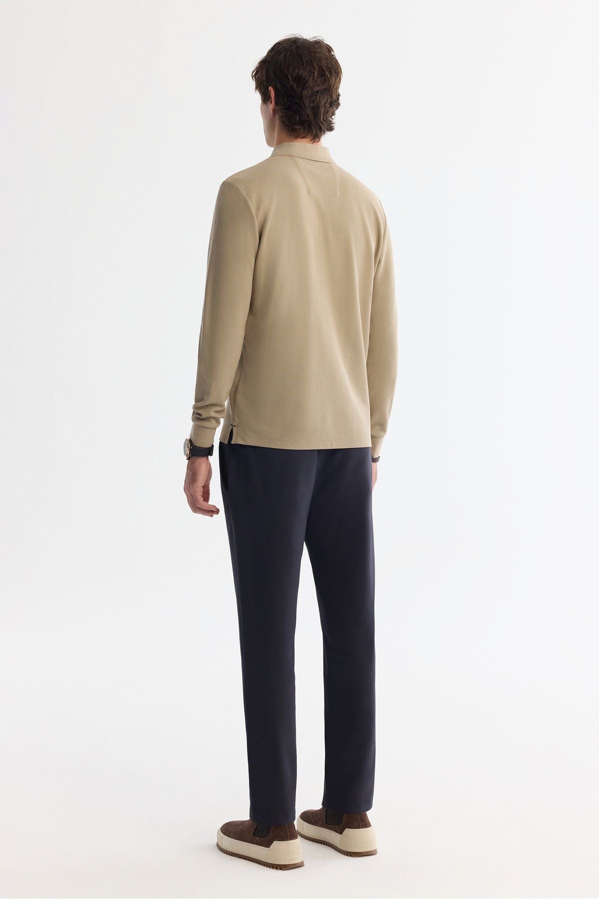 Men's mink 2 button cotton Polo Yaka Sweatshirt B001080