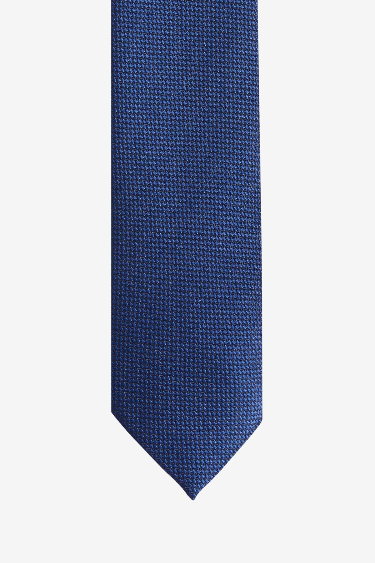 Men's navy blue patterned tie