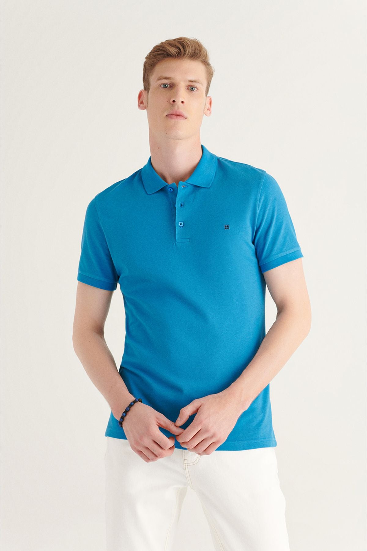 Men's dark blue 100 %cotton cool, Polo Yaka T-shirt E001004