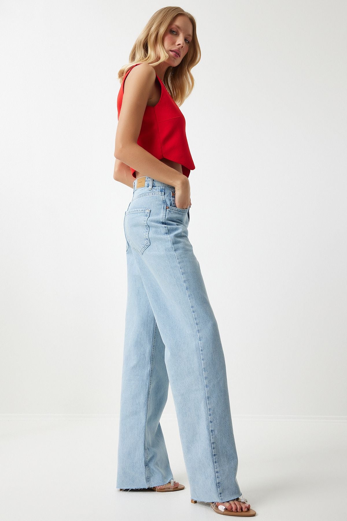 WOMEN LIGHT BLUE BOL POÇA JEANS UT00013