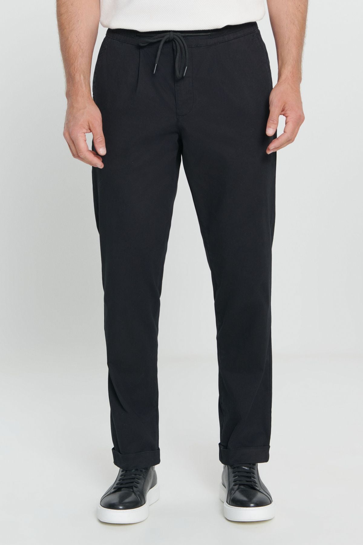 Men's black cotton comfort fit comfortable cutting side pocket pants
