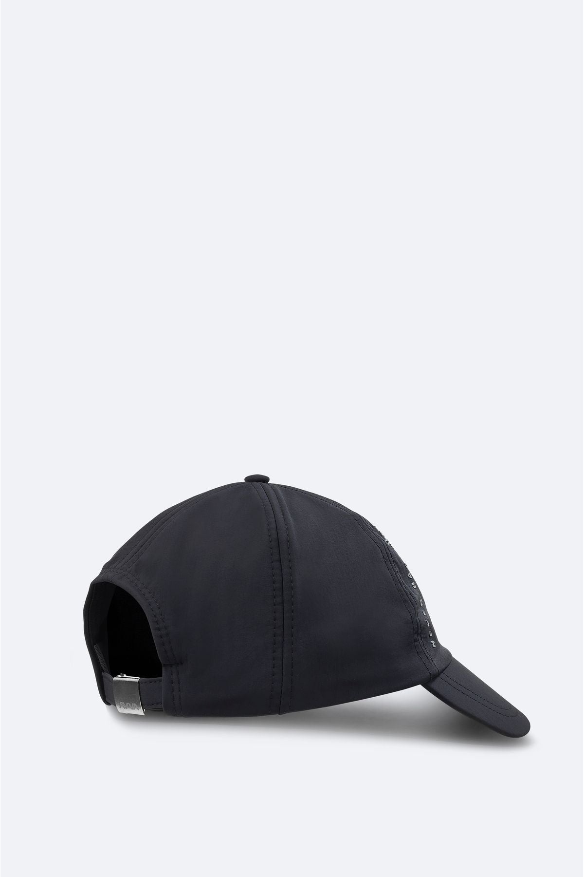 Men's black 100 %cotton front slogan printed hat a41y9206