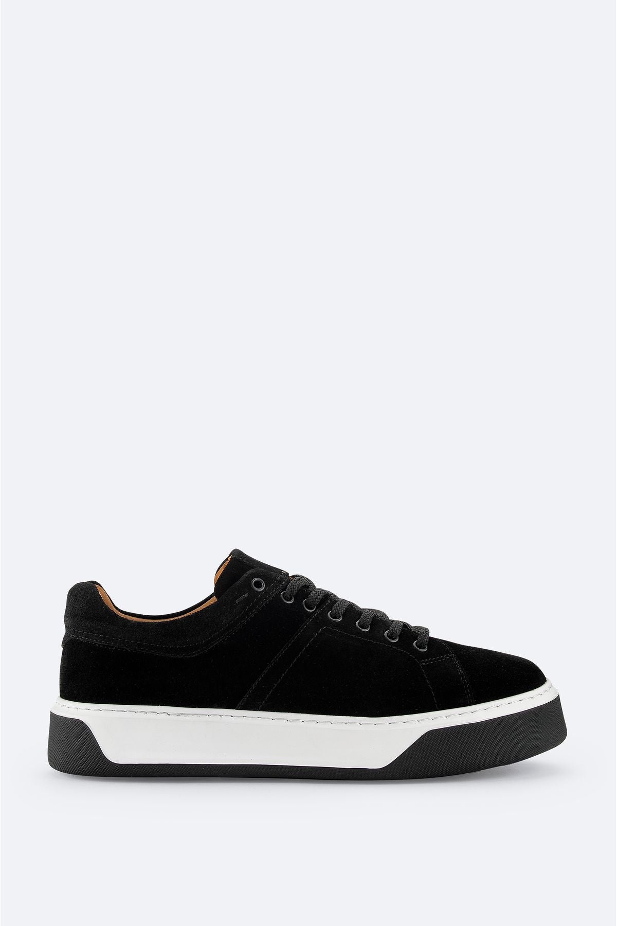 Men's Black 100 %Leather Lace Flexible Base Casual Shoes A42Y8000