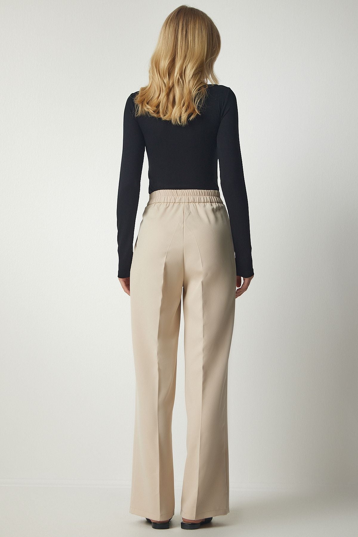 PALAZZO Pants with Women's Cream Pocket DW00001