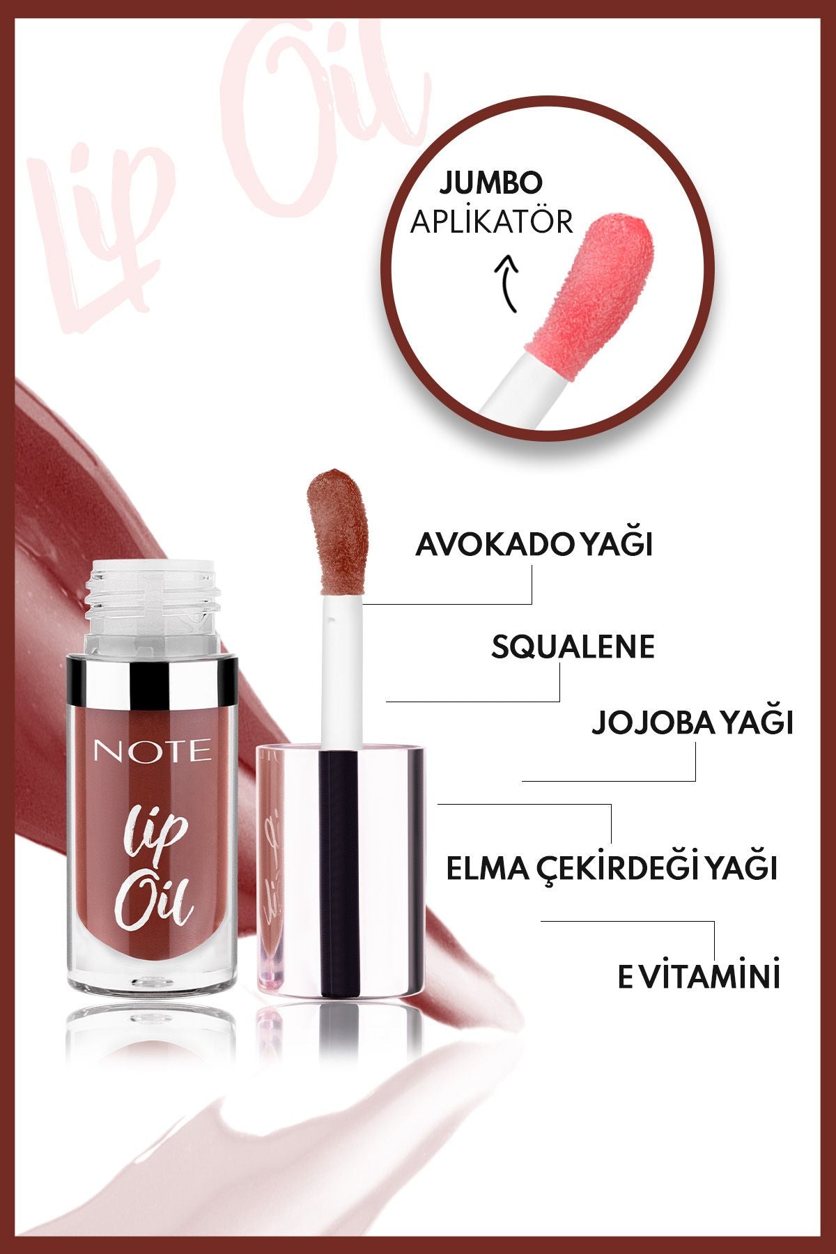 Lip Oil Moisturizer and Grinder Lip Care Oil - 60 Mocha Kiss - Brown