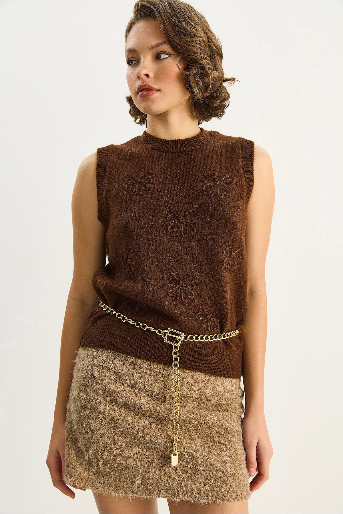 Women's Süzene Sprinkle Bow Embroidered Knitwear Sweater 2440 60283723