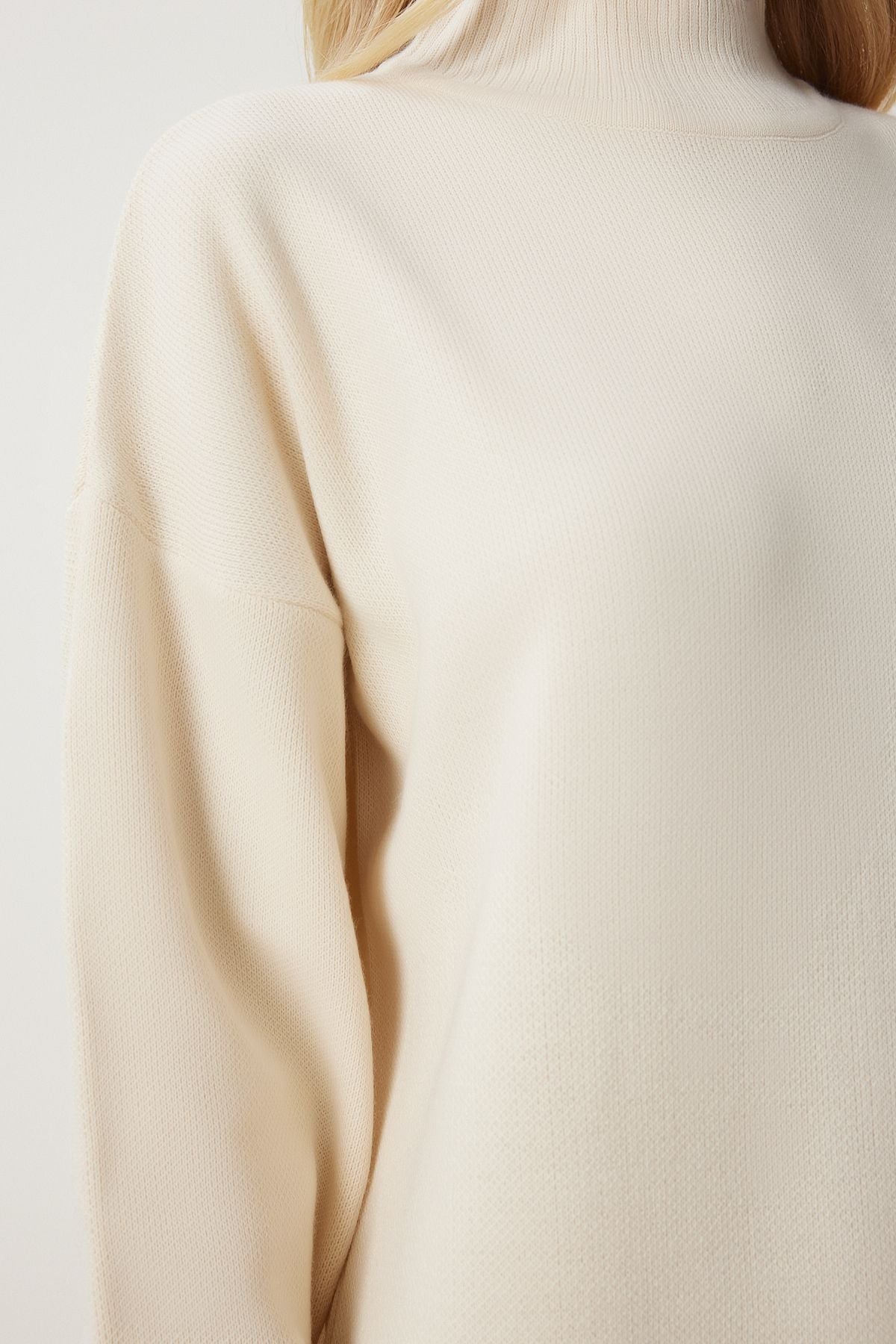 Female Bone Fisherman Collar Long Knitwear Dress DD01344