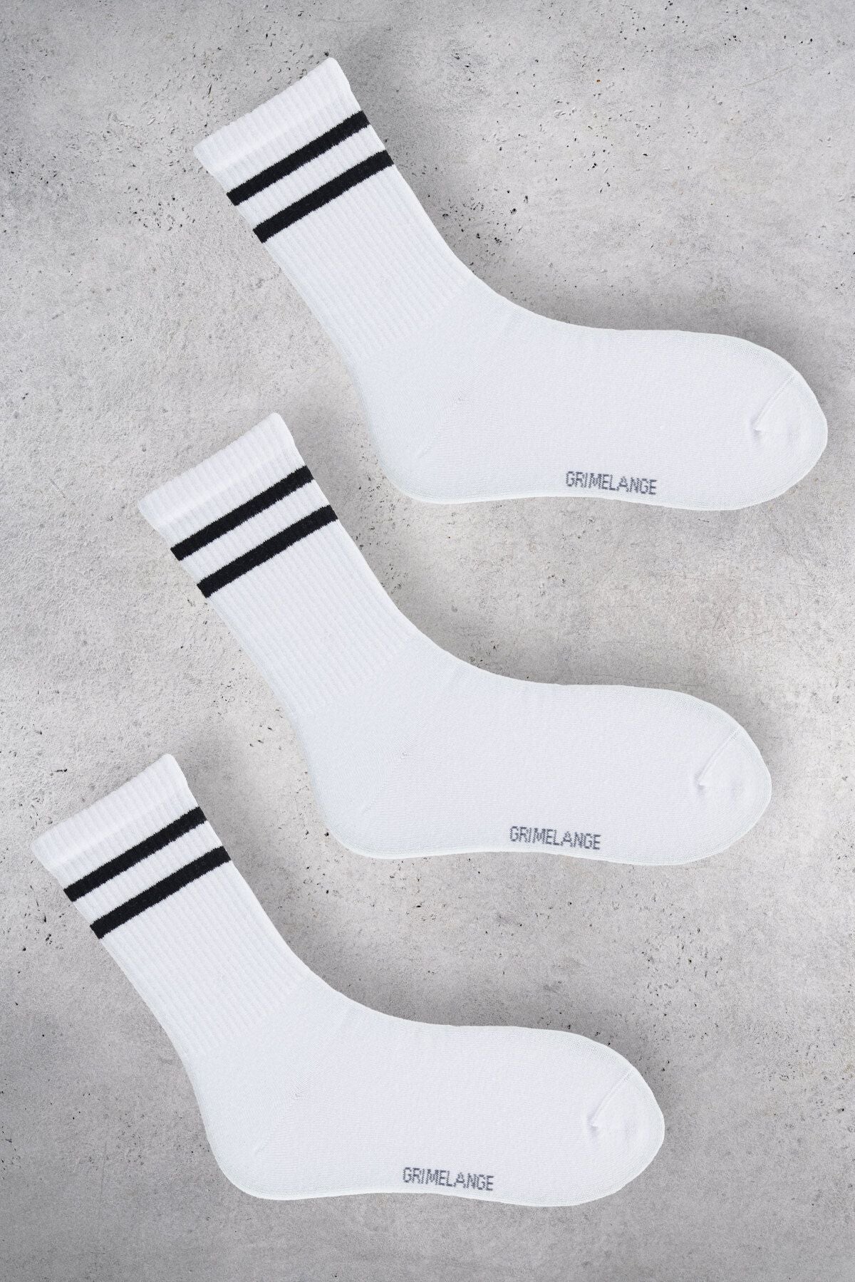 Sauron Men's Organic Cotton 3 Lü Pack White Socks