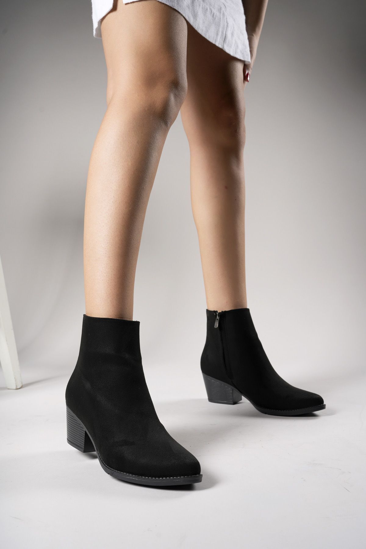 GWORLANN WOMEN BOT 00125005 Black Suede