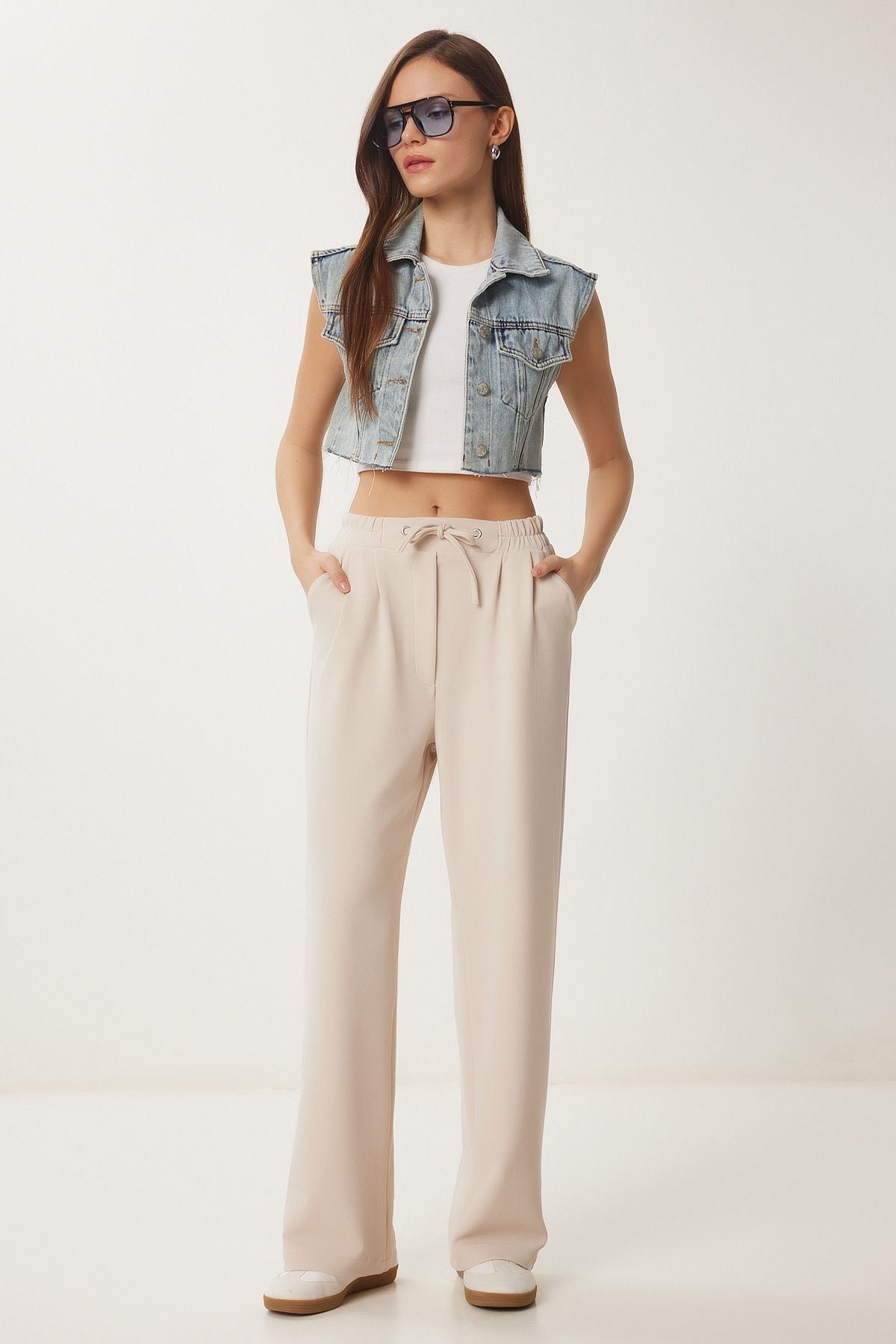 Female cream plenty of trousers Rv00204