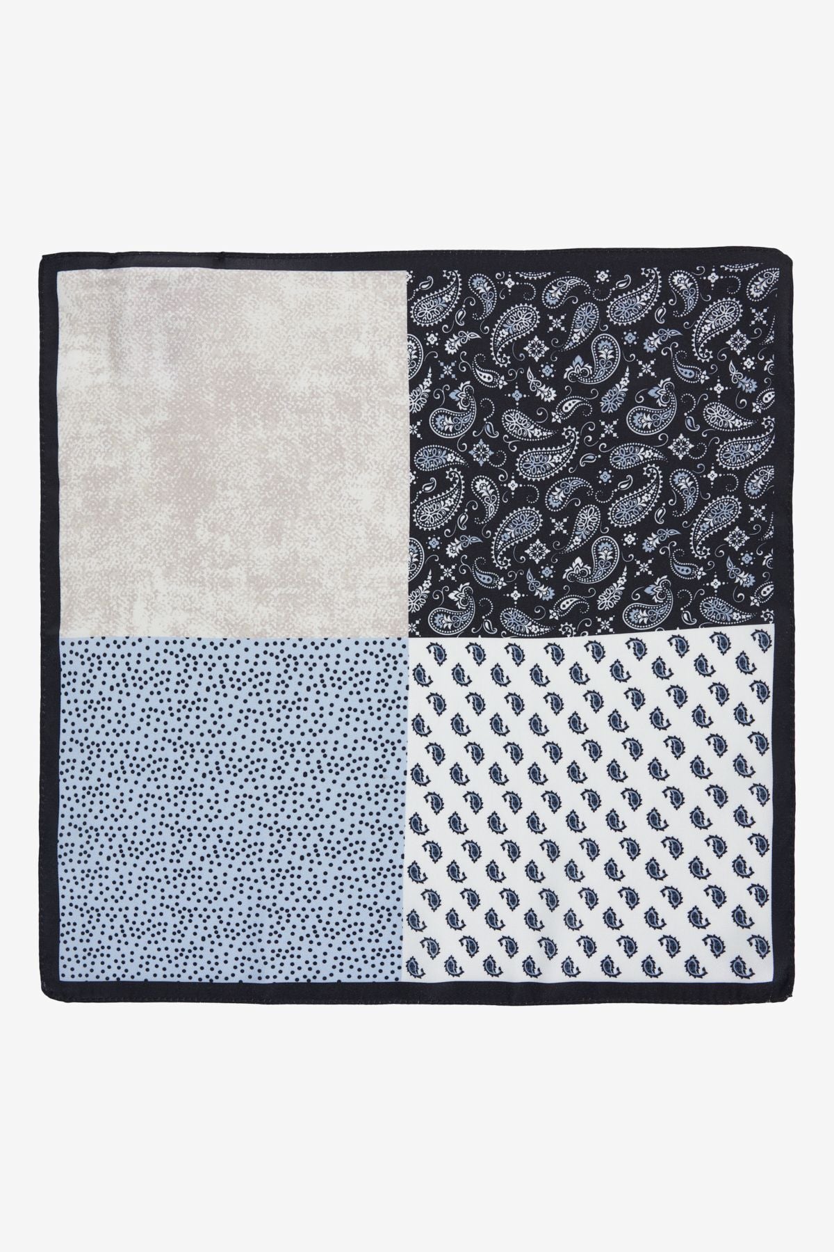 Men's black-and-white handkerchief