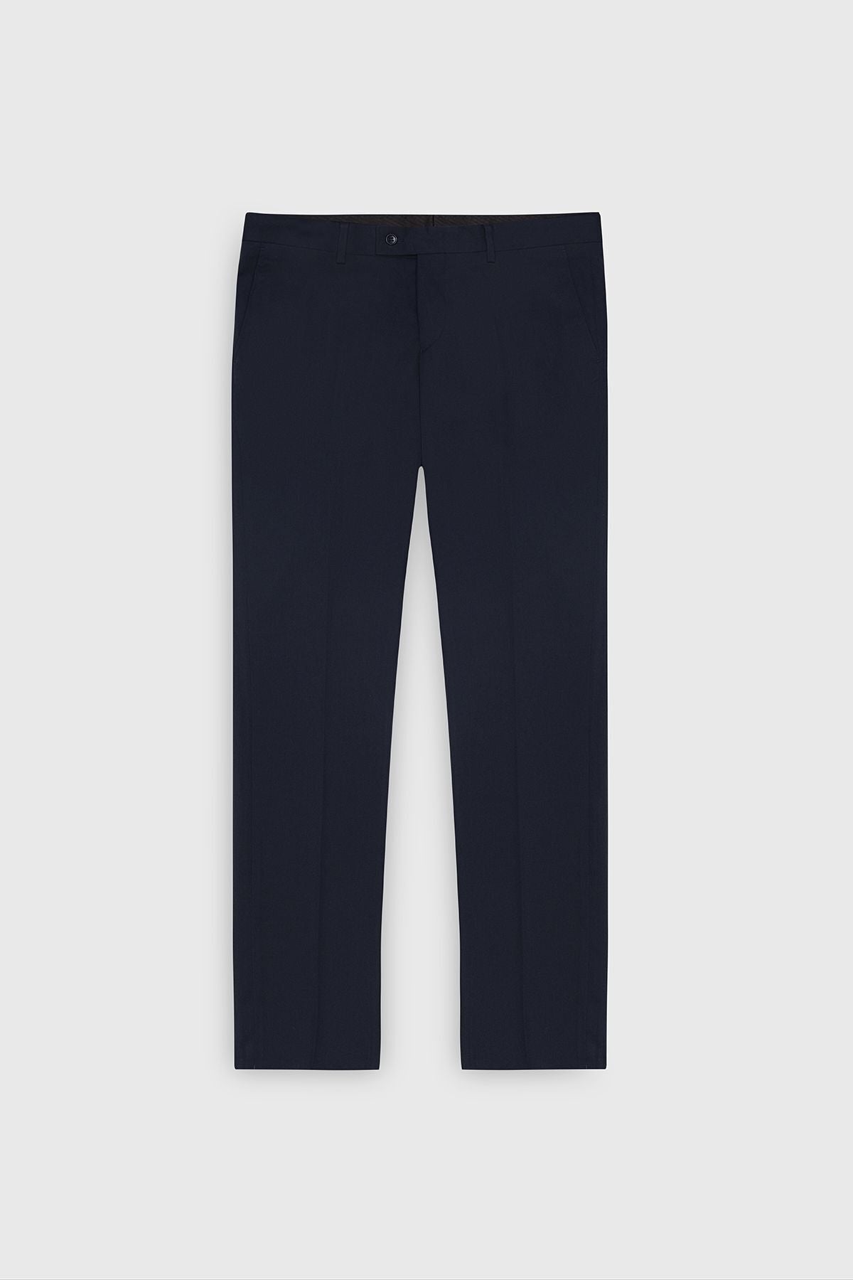 Men's Navy Blue Regular Fit Normal Cutting Side Pocket Flexible Classic Pants