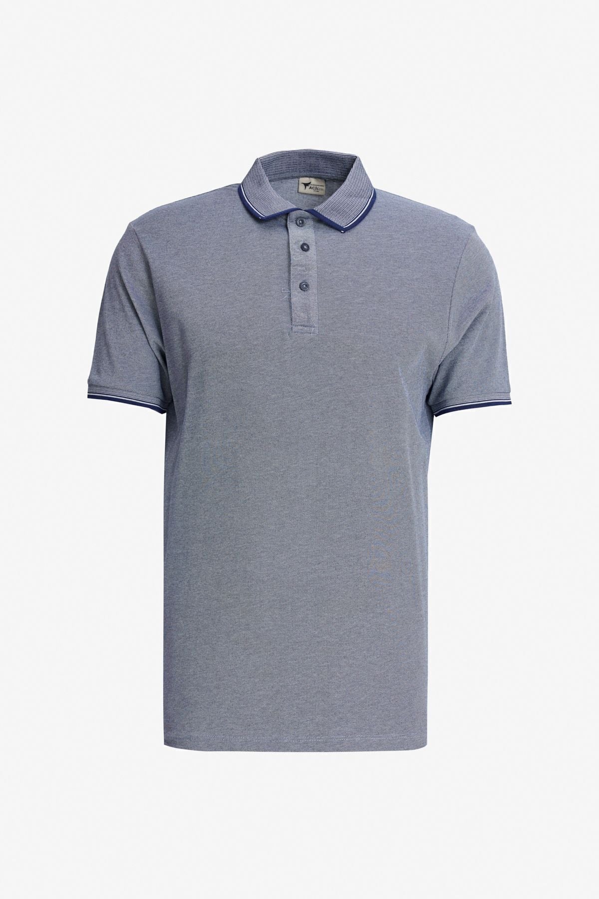 Men's burgundy-open black-open navy blue 3-point-free cotton slim fit curved Polo Yaka Basic T-shirt