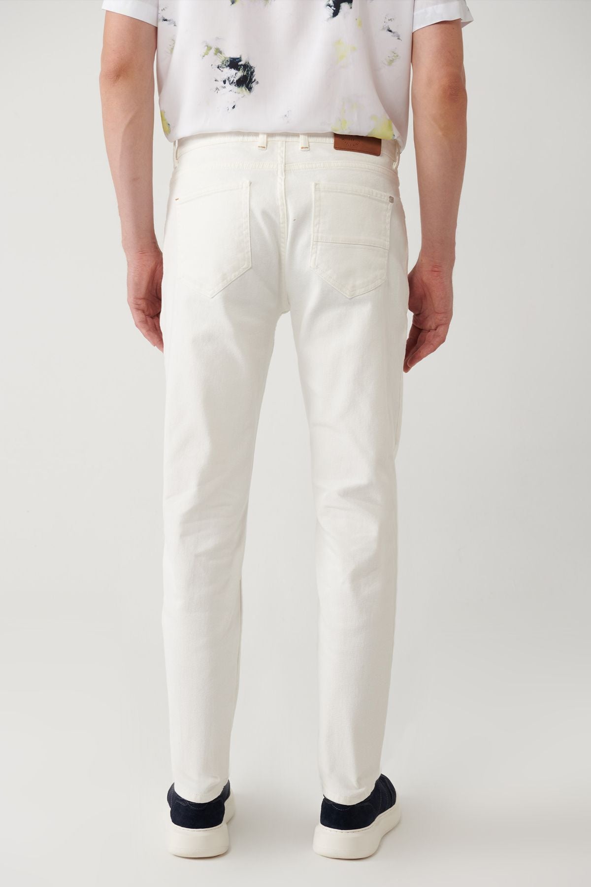 Male Ecru Rinse Wash Flexible Pants A41y3504