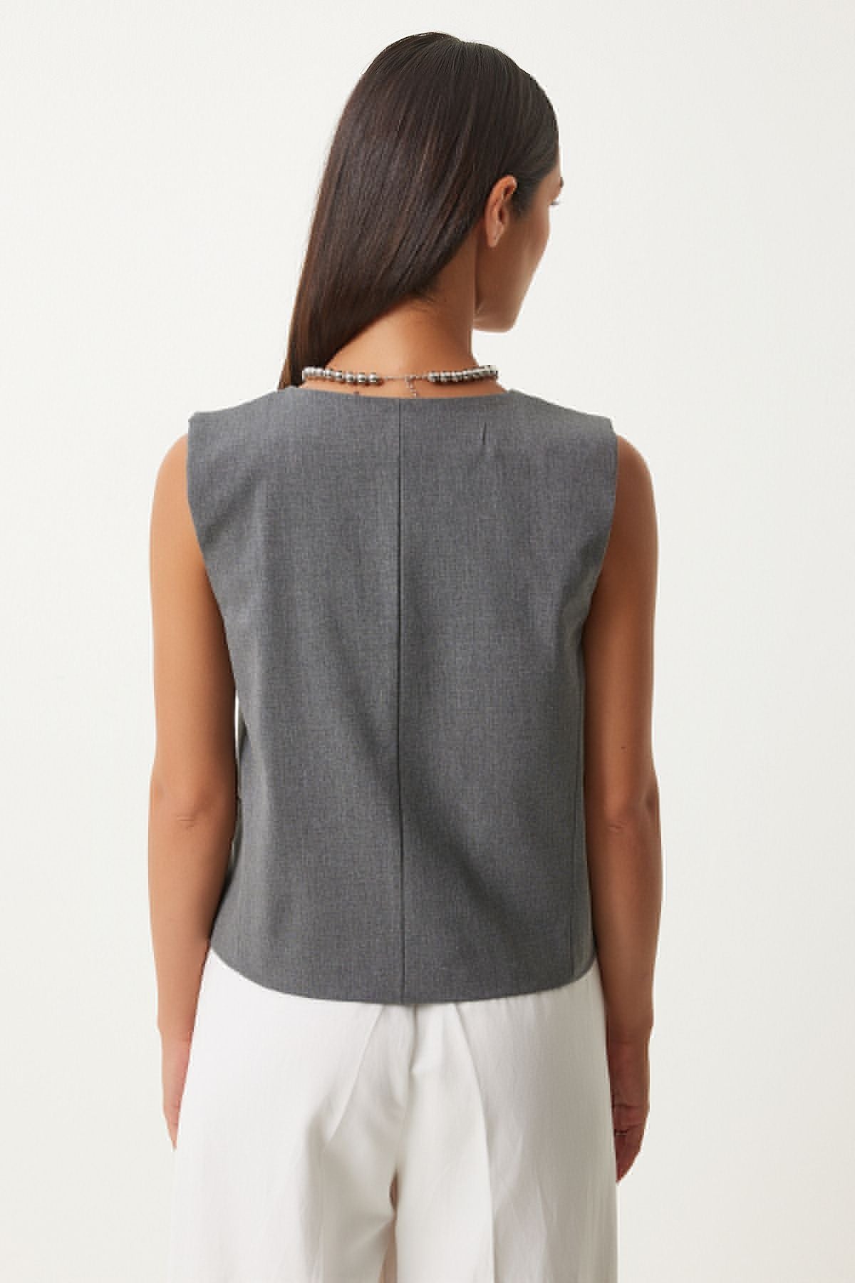 WOMEN'S ARRASİT V YAKA VISKON VEST TO00145