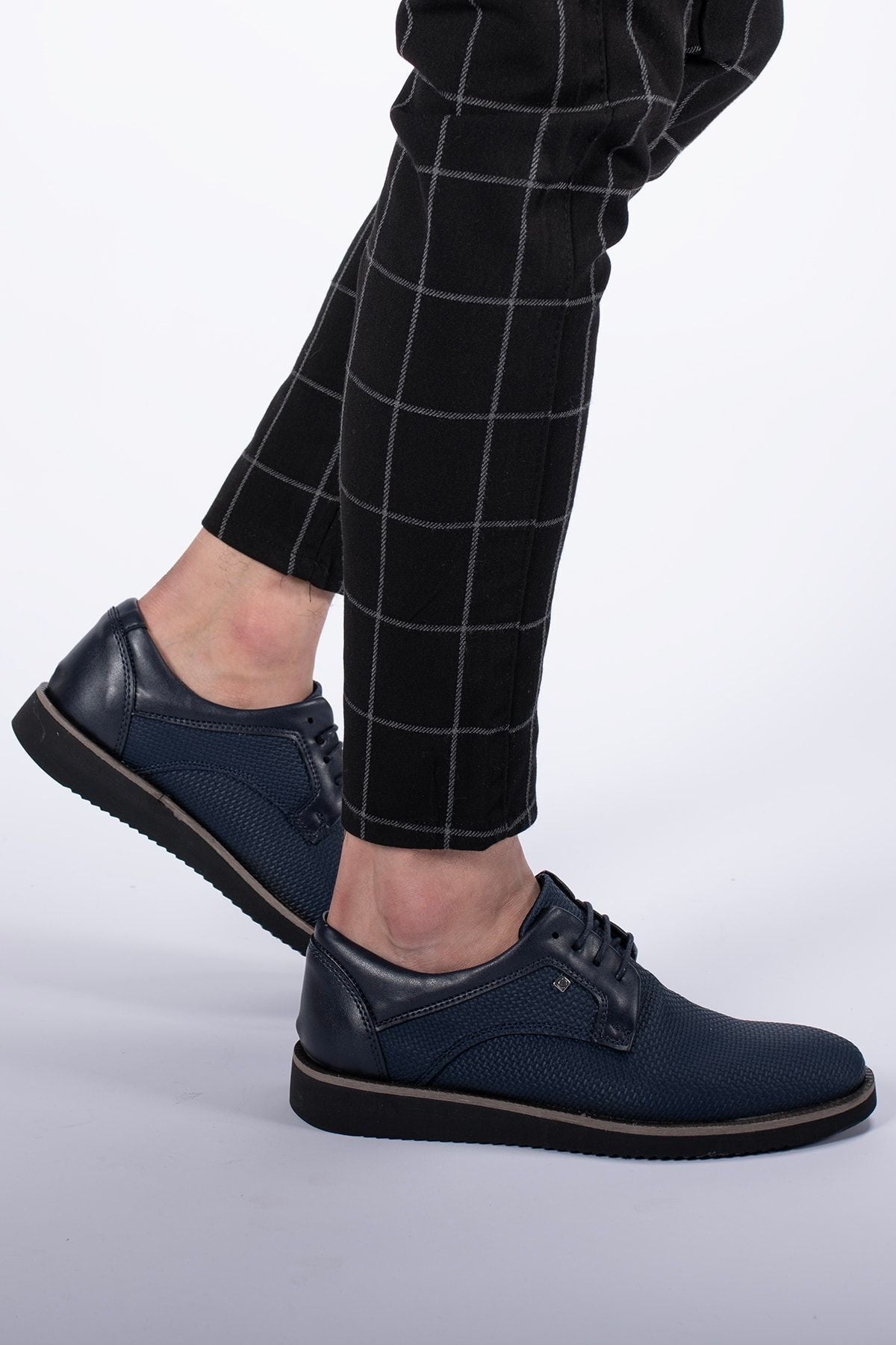 Men's Casual Shoes 0012192 Navy blue braided