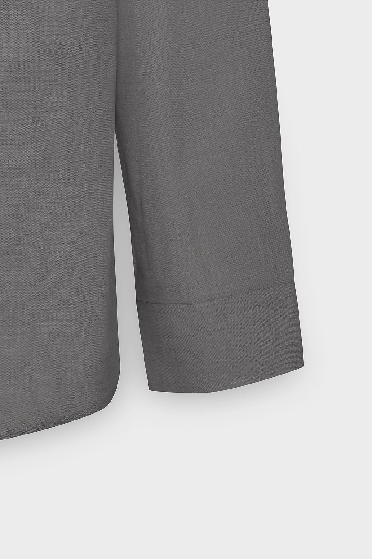 Men's anthracite 100 %cotton breathing fabric pennant oxford slim fit button collar shirt
