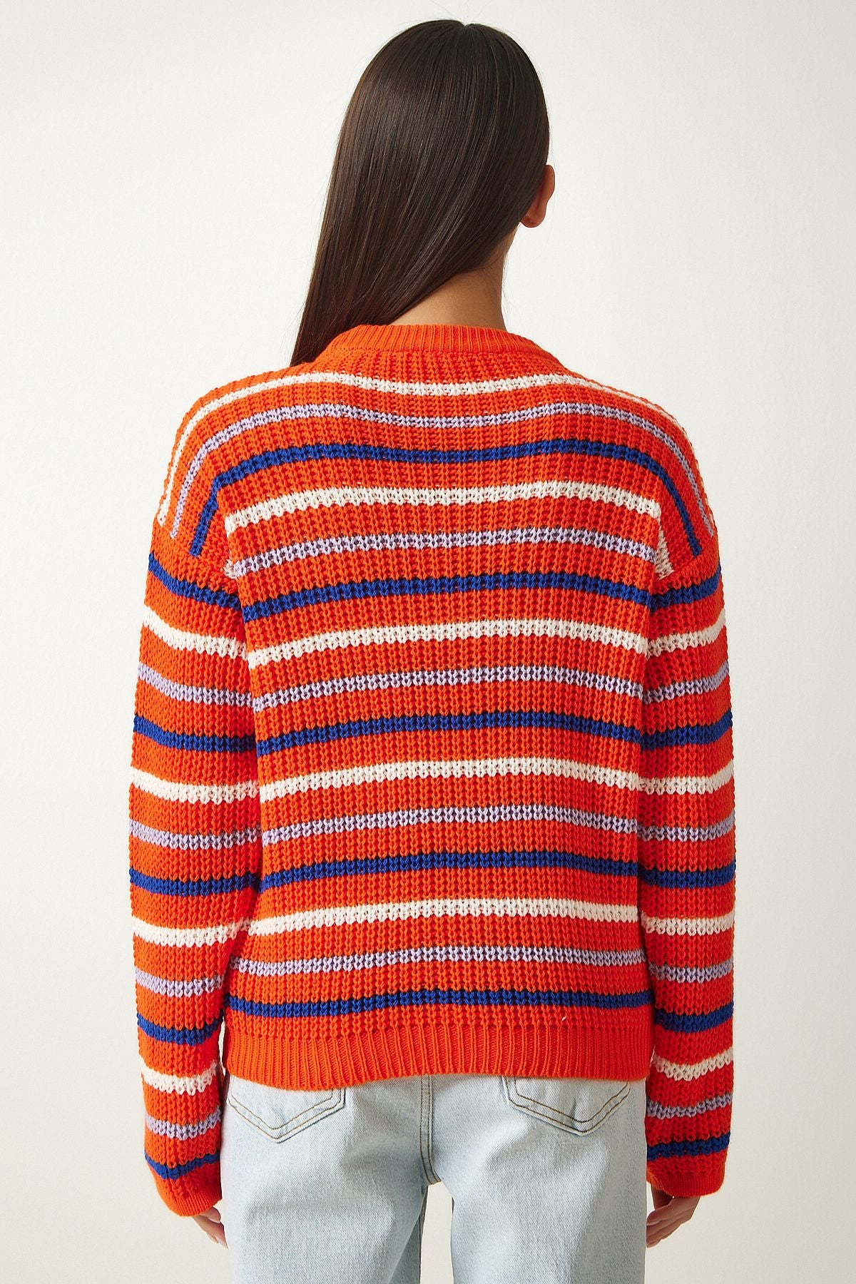 Woman Oranj striped knitwear sweater za00072