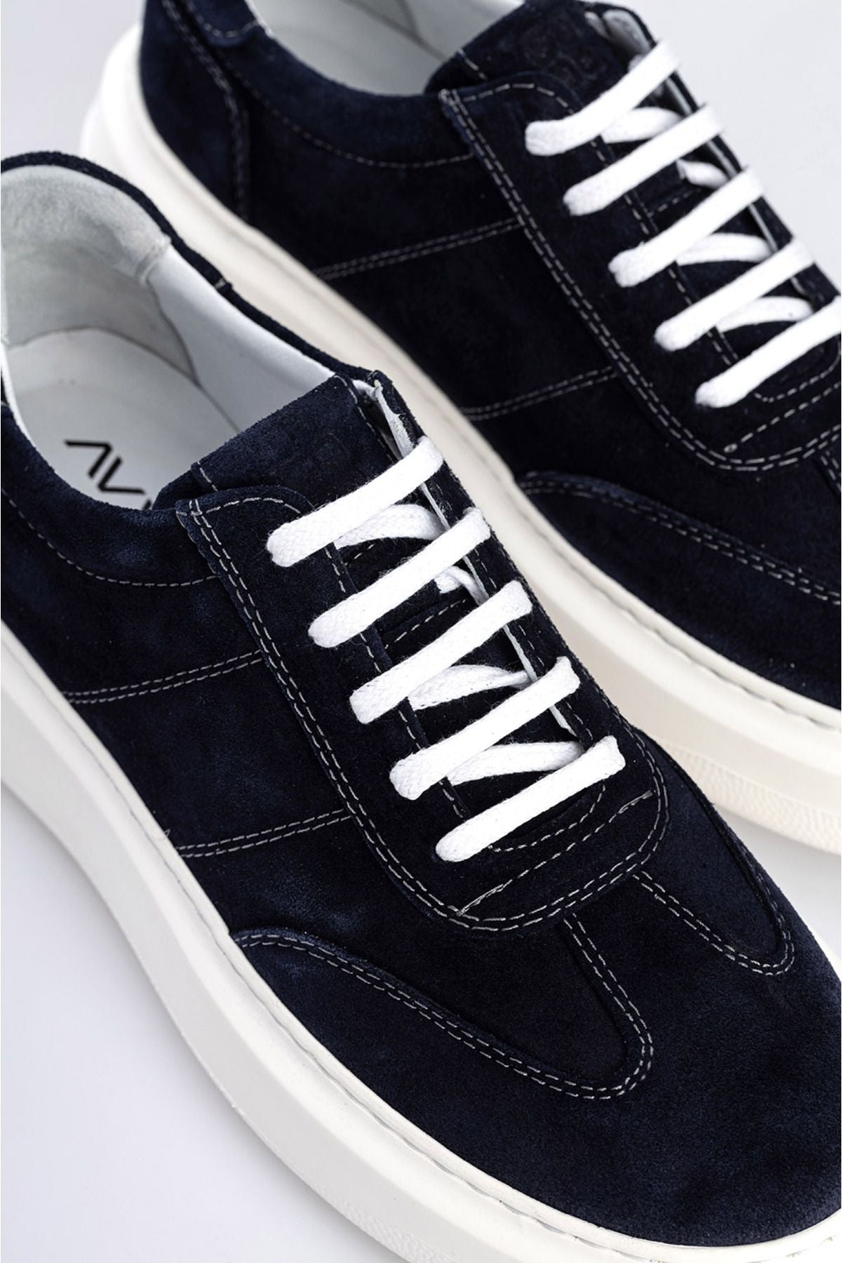 Ανδρικά παπούτσια σε μπλε Navy 100% Suede Flexible Base Casual Παπούτσια B008002