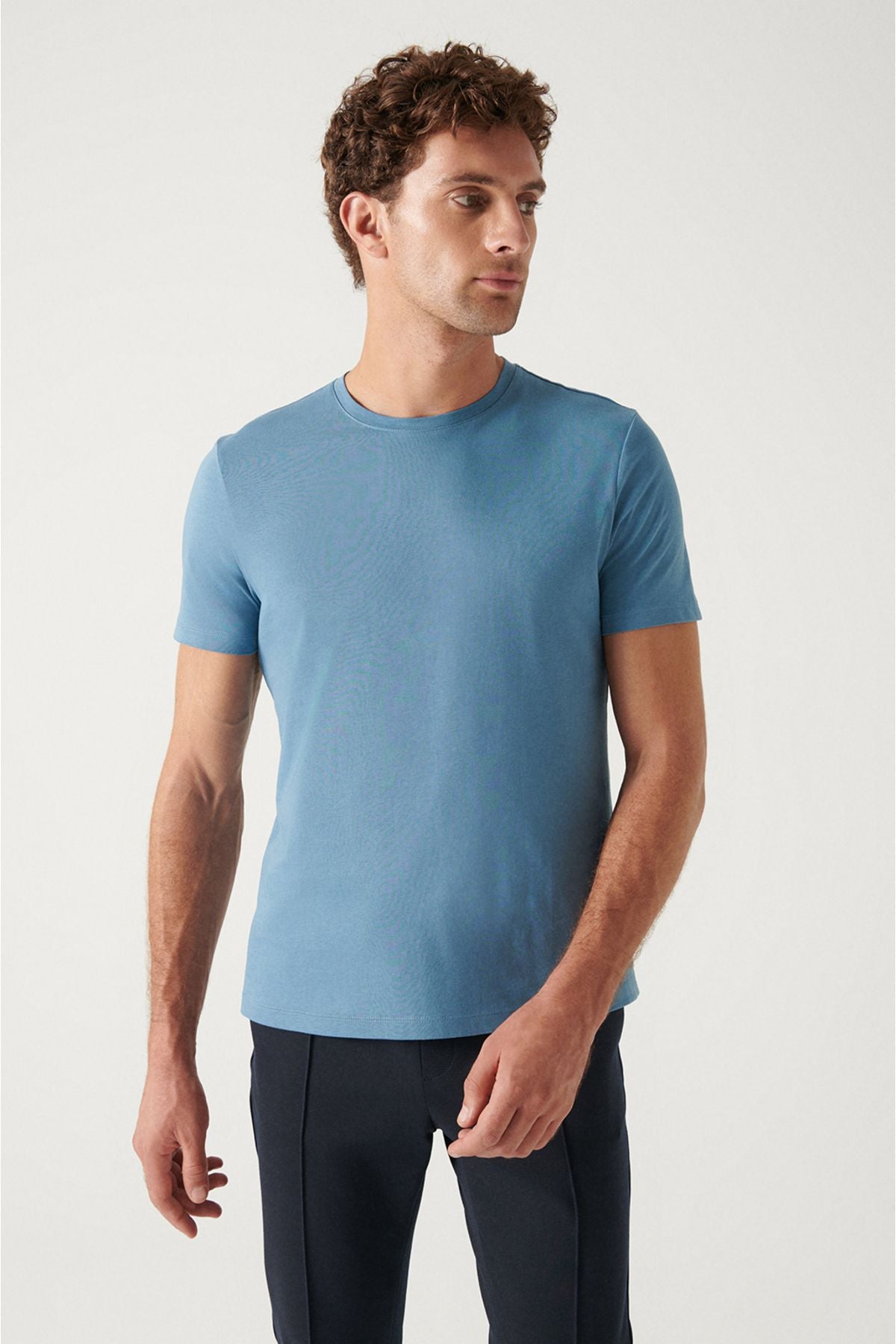 Men's Indigo 100 %Cotton Breathing Bicycle Bike T-Shirt E001000