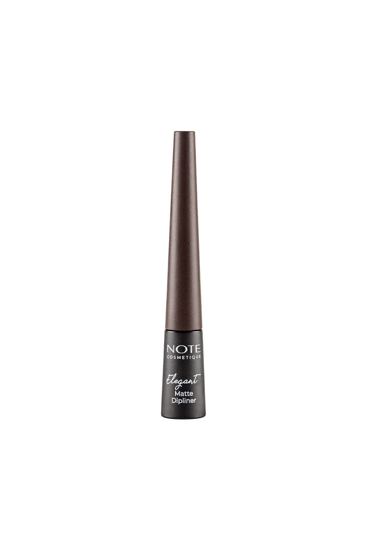Elegant Matte Dipliner Waterproof Suya Dayanıklı - 02 Coffee Brown - Kahverengi