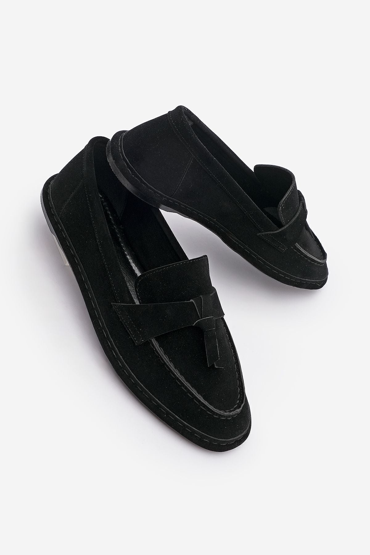 Woman Loafer Foldable Daily Shoes Kostav Black